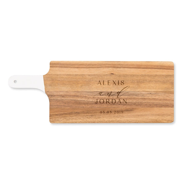 Cutting Board With Handle - Modern Couple