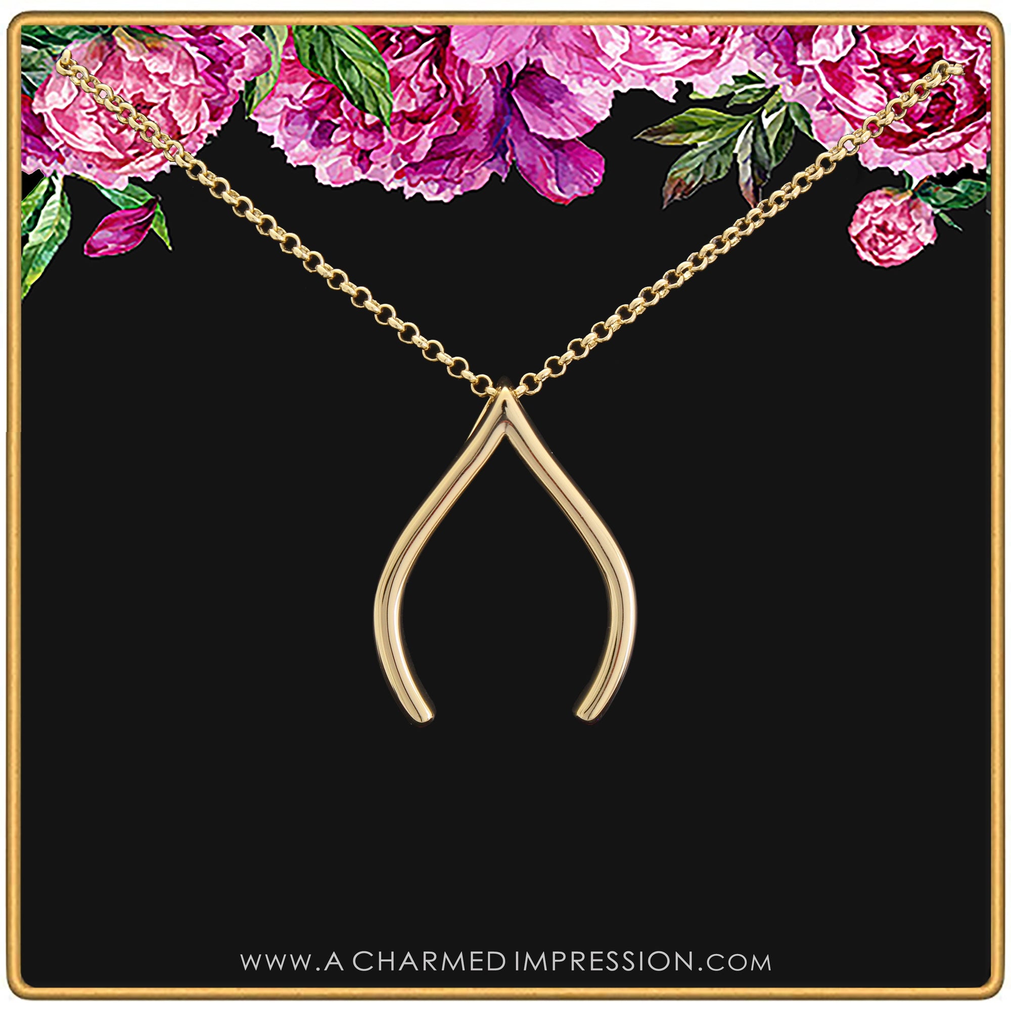 Ring Holder & Gold Wishbone Necklace