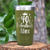 Military Green Birthday Tumbler With 40 And Fabulous Crown Design