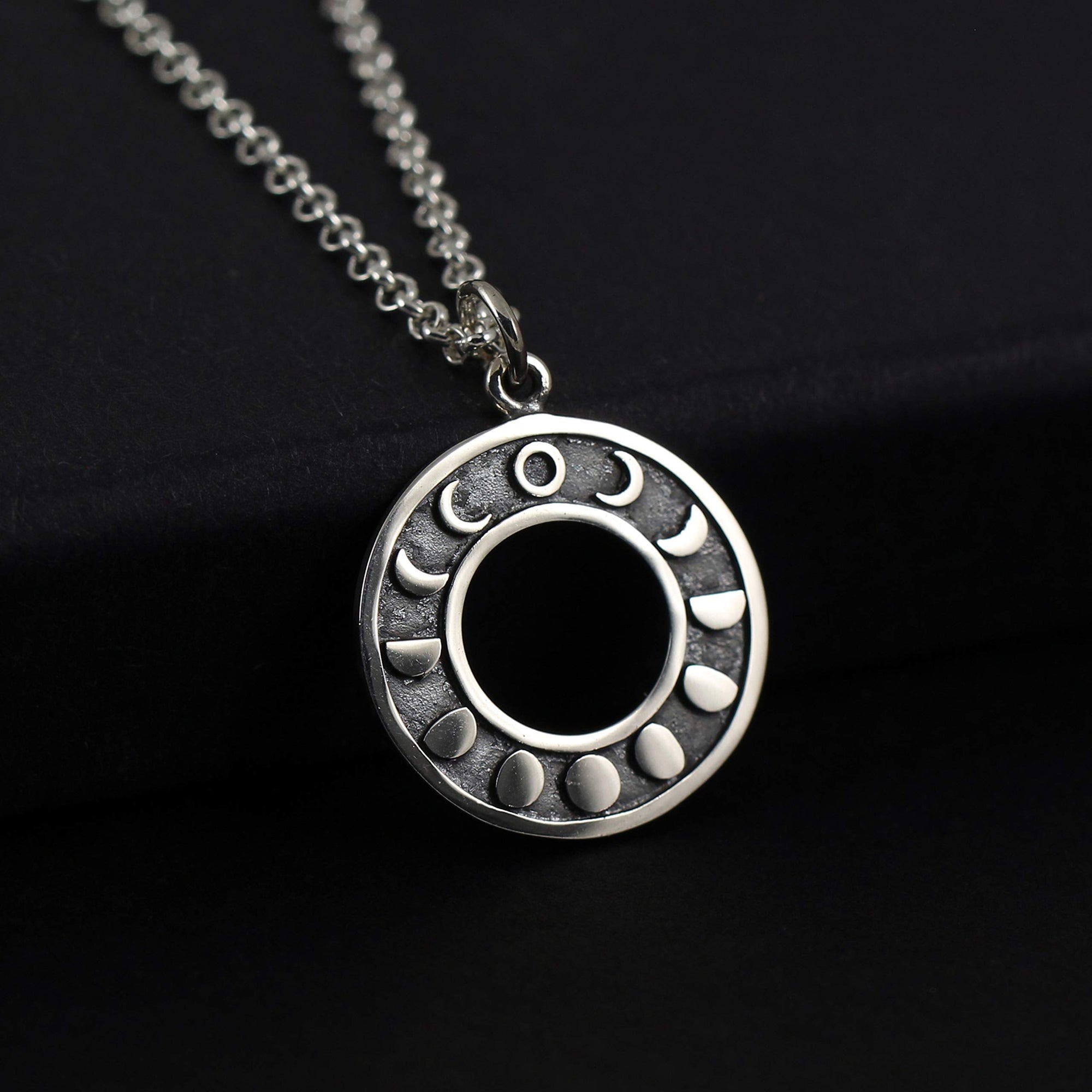 Two Cups Sterling Silver Moon Phase Necklace