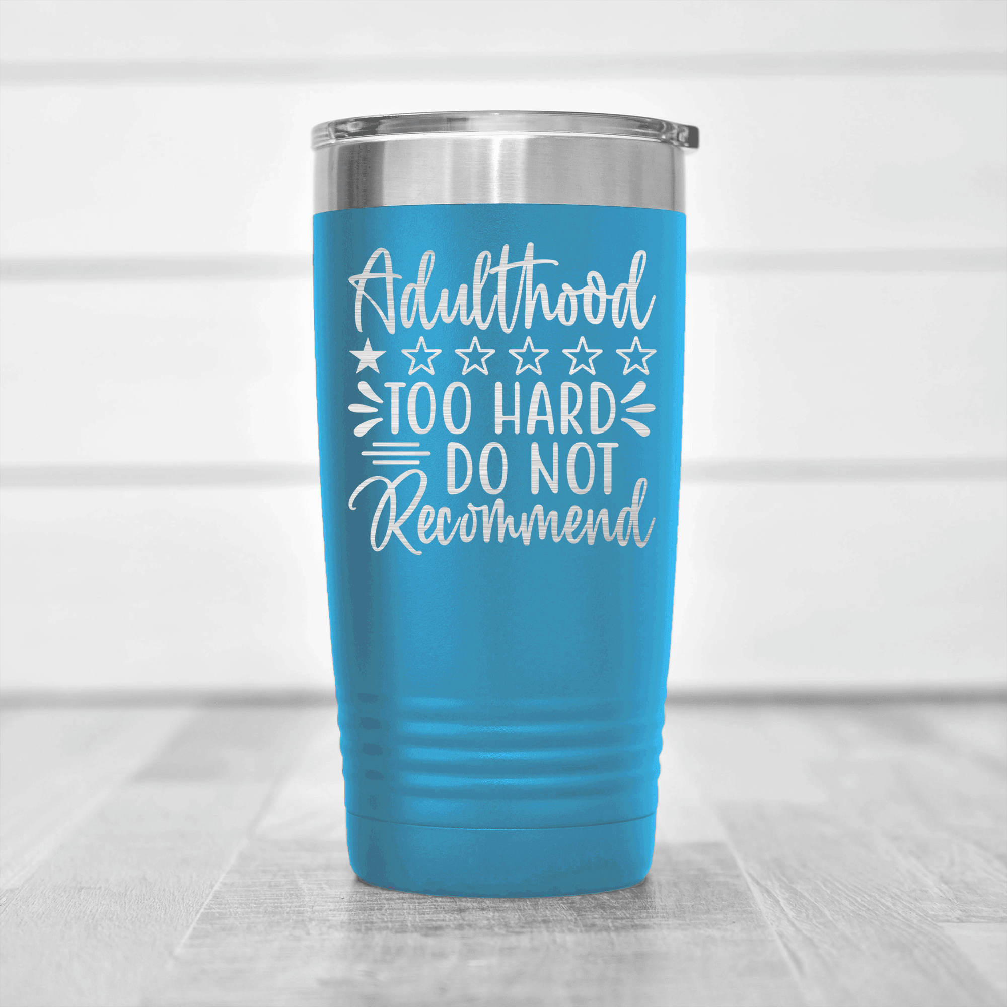 Light Blue pickelball tumbler Adulting Is Hard