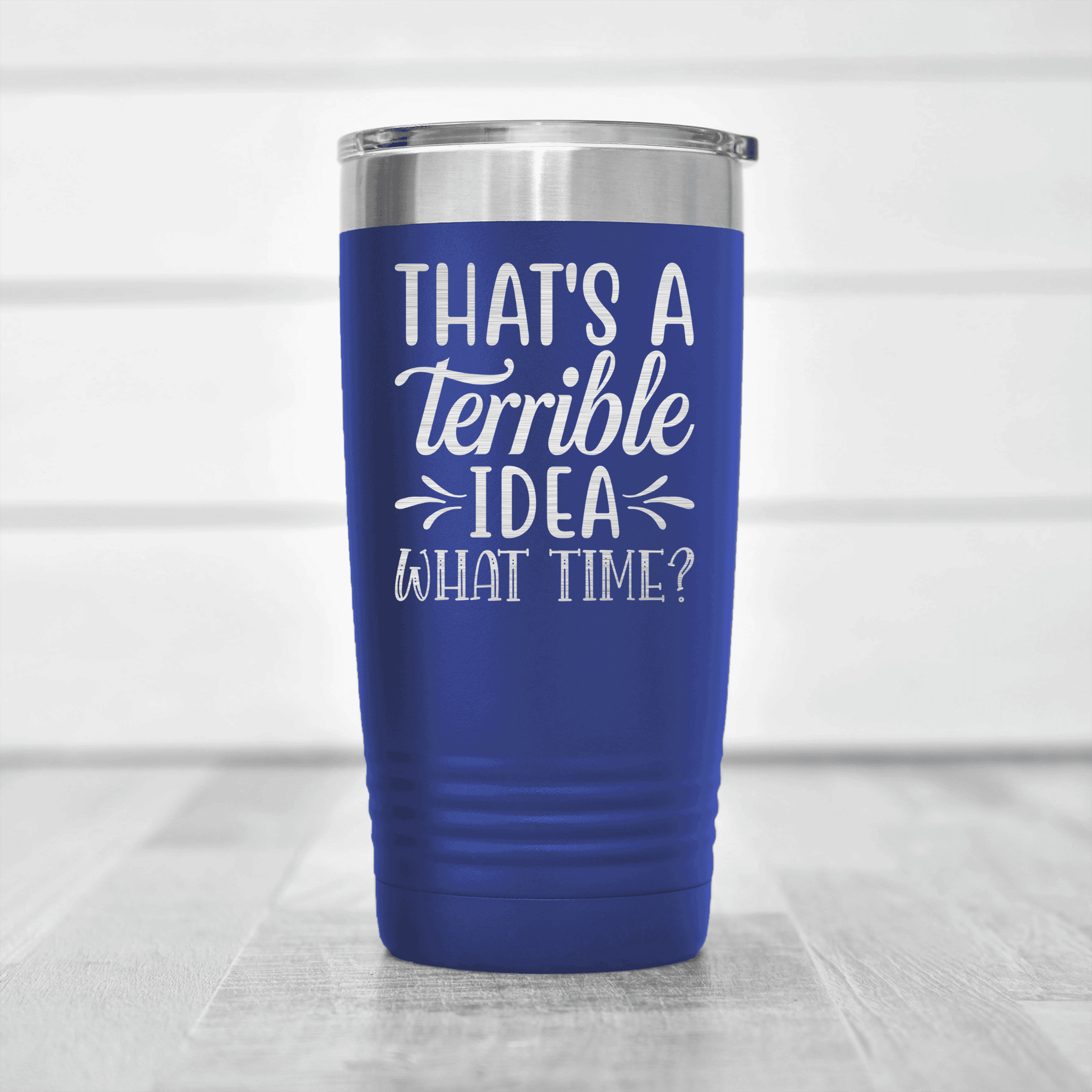 Blue pickelball tumbler Bad Ideas