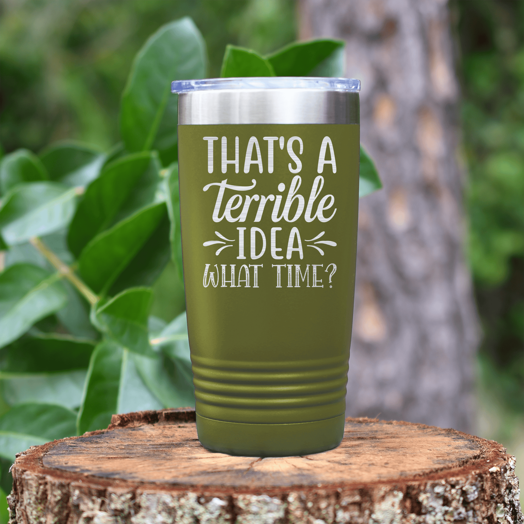 Military Green pickelball tumbler Bad Ideas