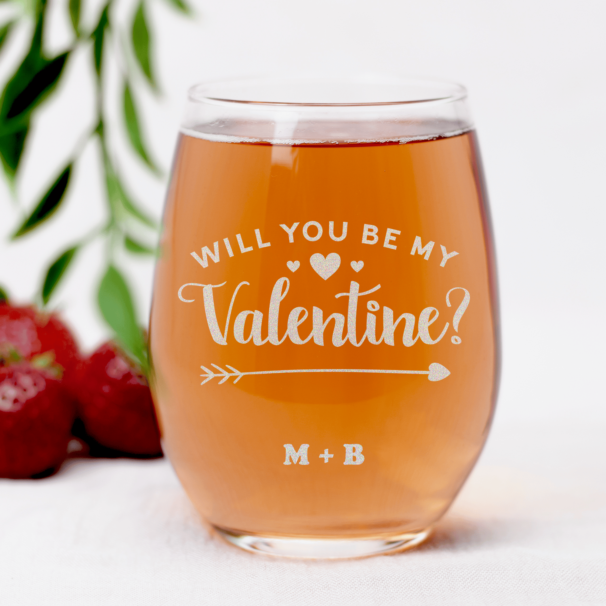 Be My Valentine Stemless Wine Glass