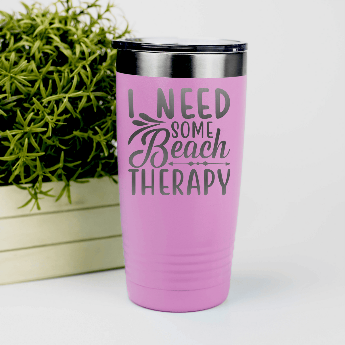 Pink pickelball tumbler Beach Therapy