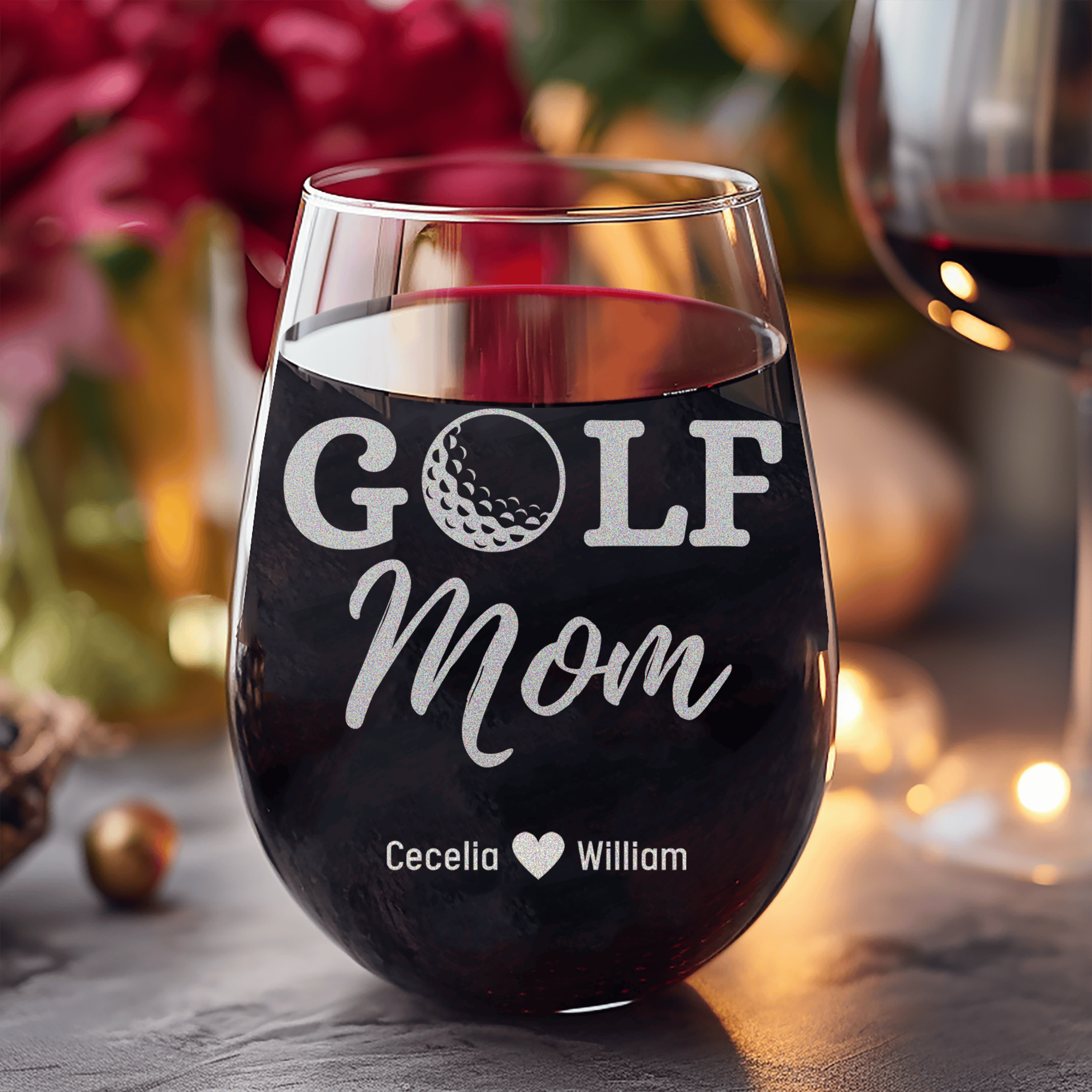 Best Golf Mom Stemless Wine Glass