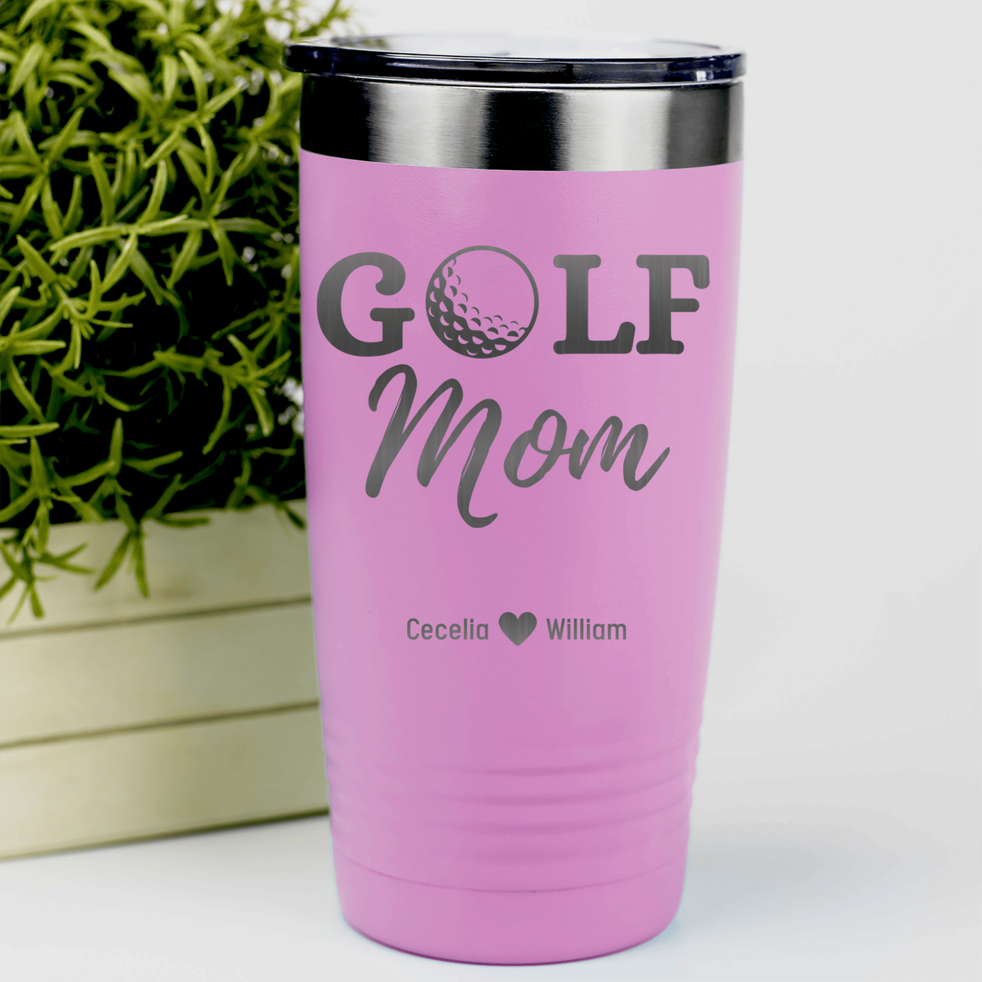 Blue Golf Mom Tumbler With Best Golf Mom Design