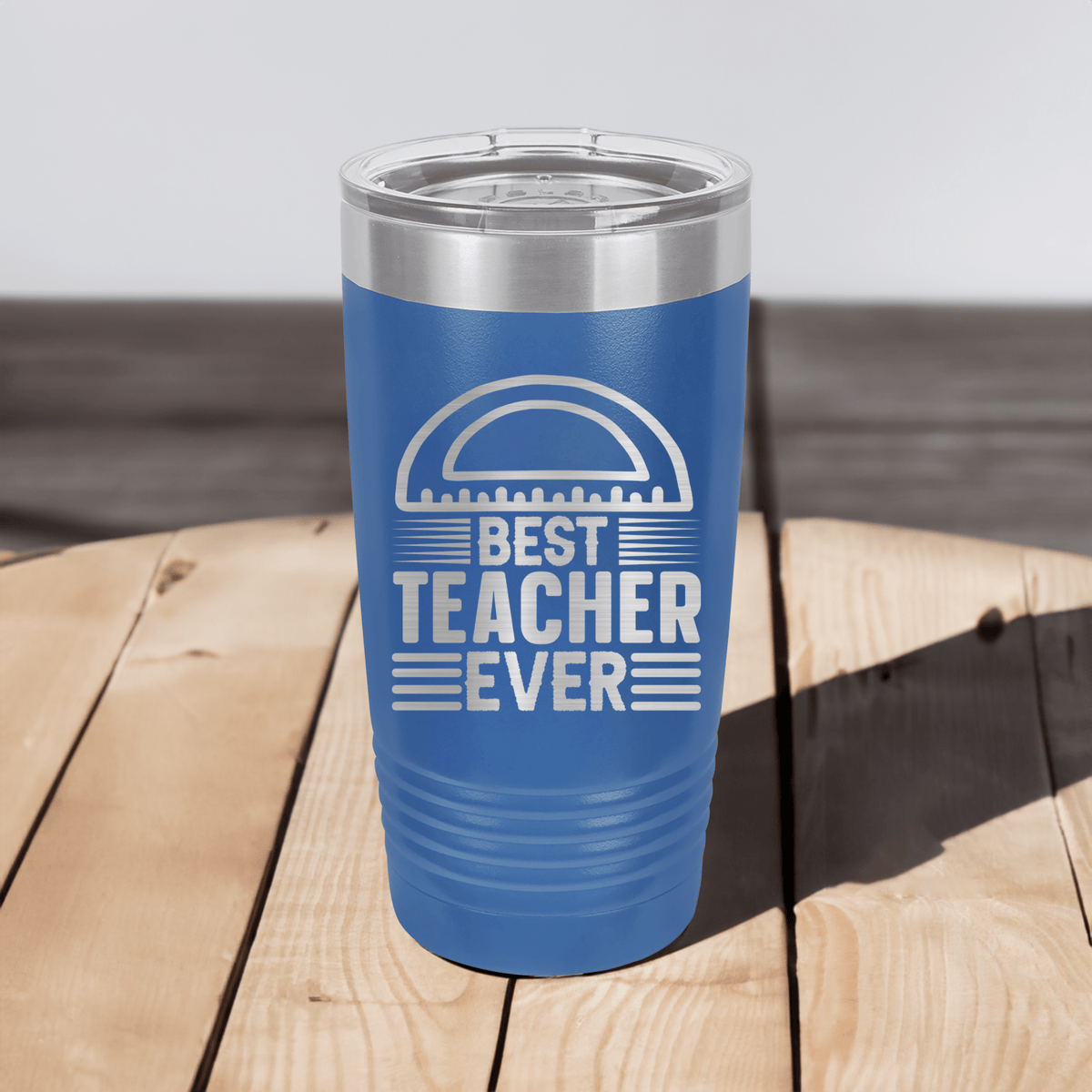 Funny Best Teacher Ever Ringed Tumbler