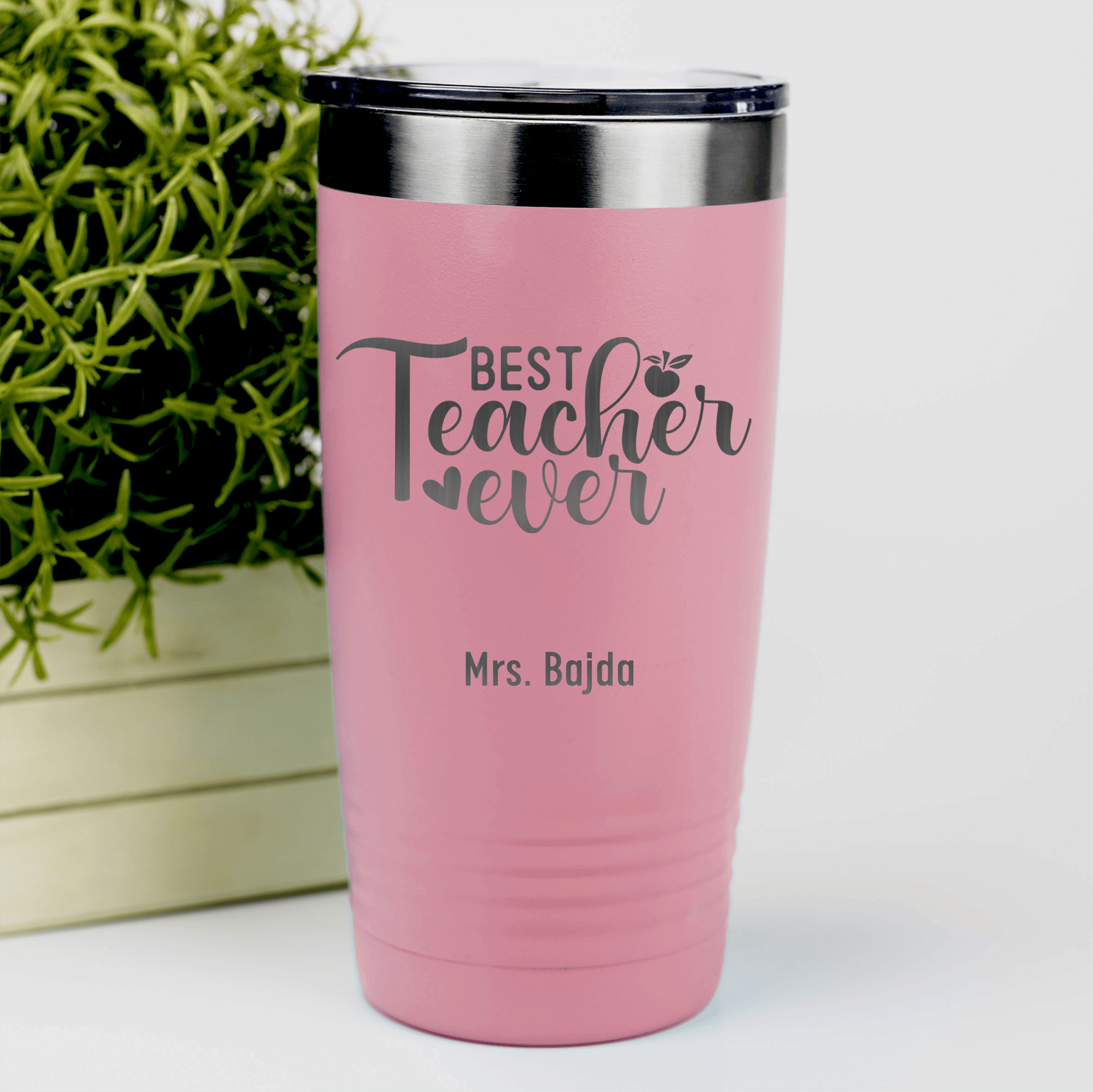 Salmon Teacher Tumbler With Best Teacher Every Script Design