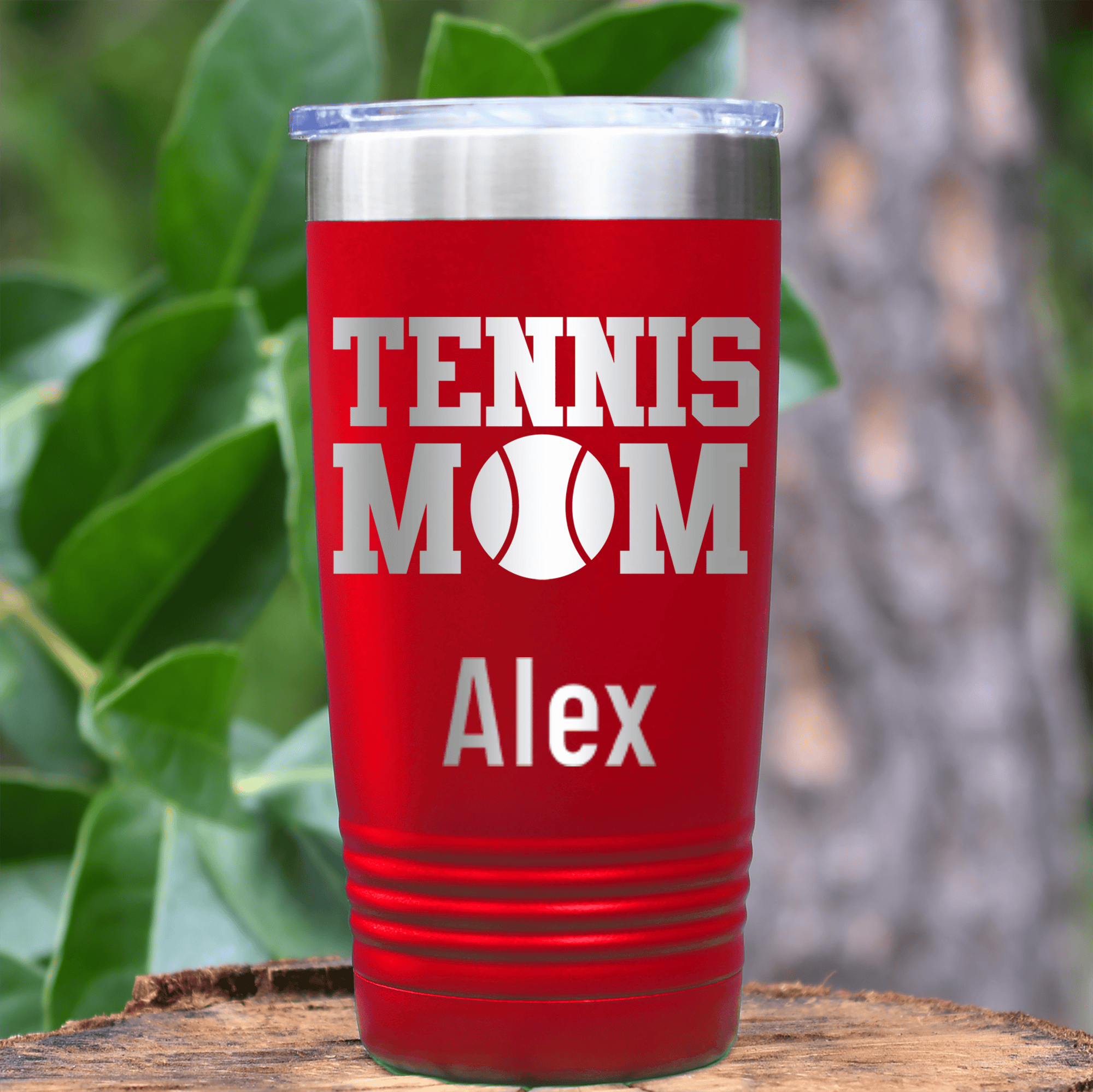 Red Tennis For Her Tumbler With Best Tennis Mom Design