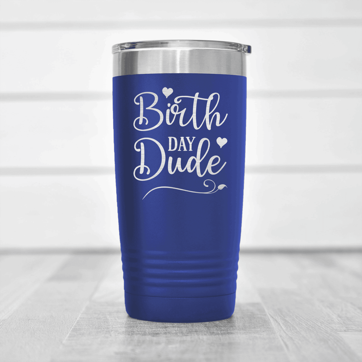 Blue birthday tumbler Birth Day Dude