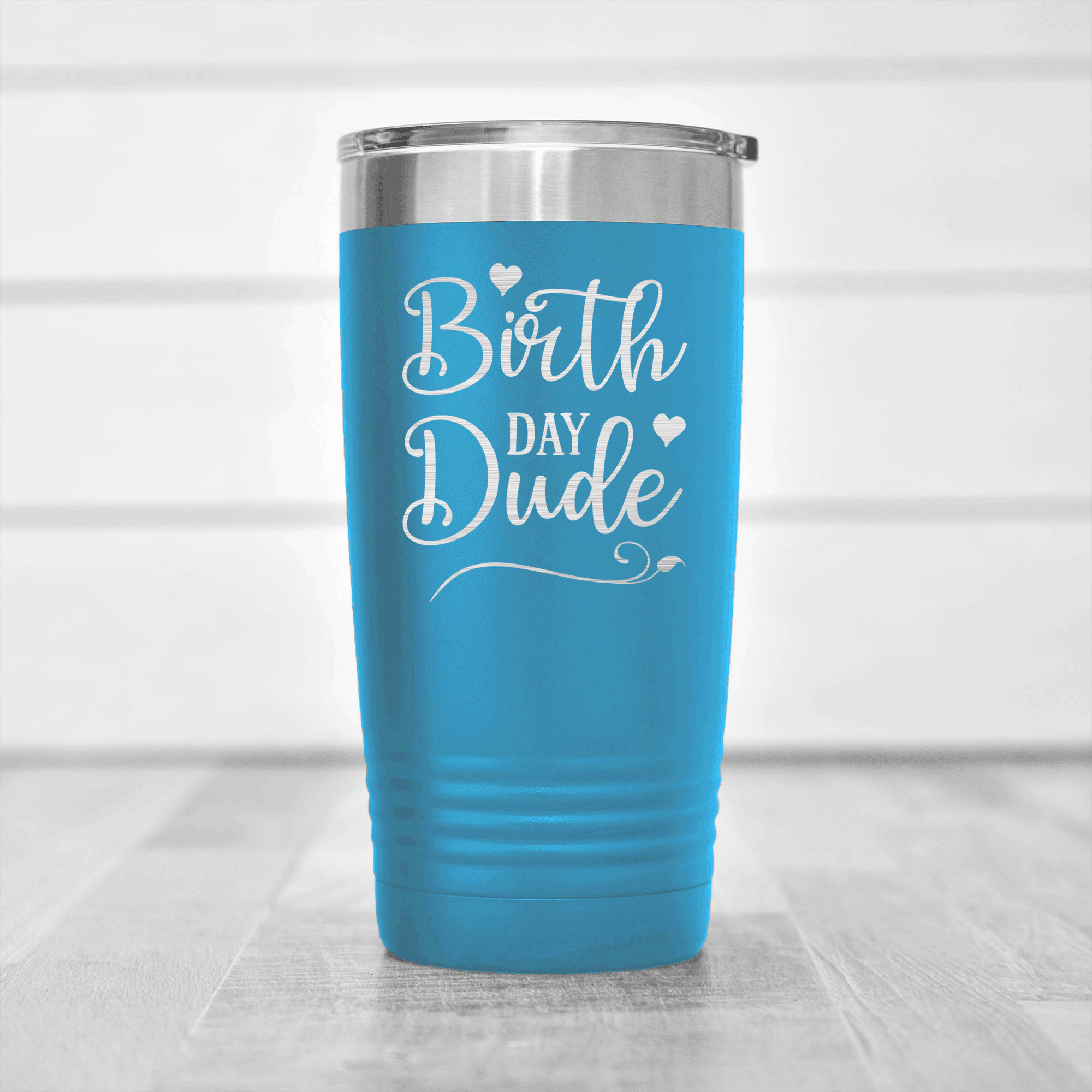 Light Blue birthday tumbler Birth Day Dude