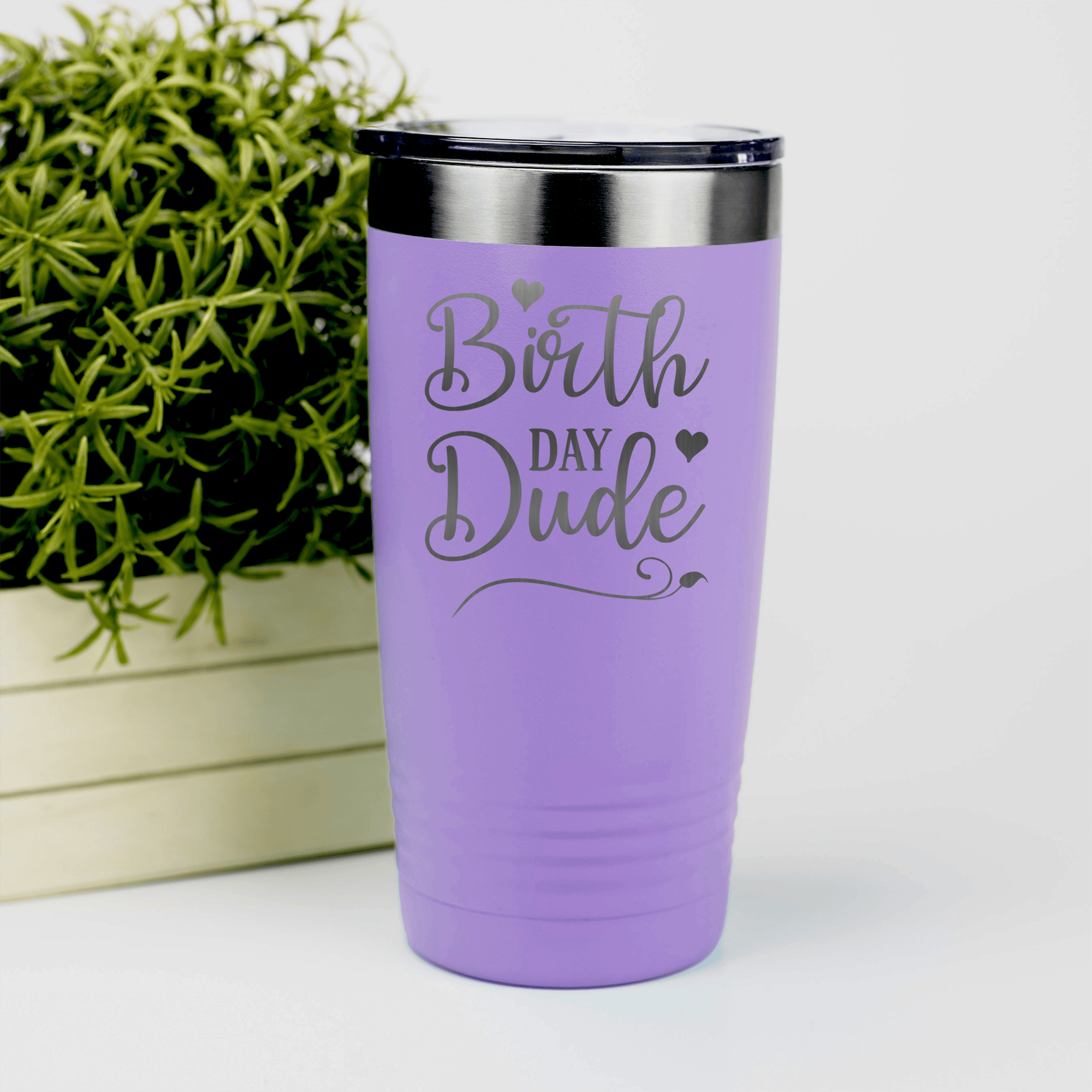 Light Purple birthday tumbler Birth Day Dude