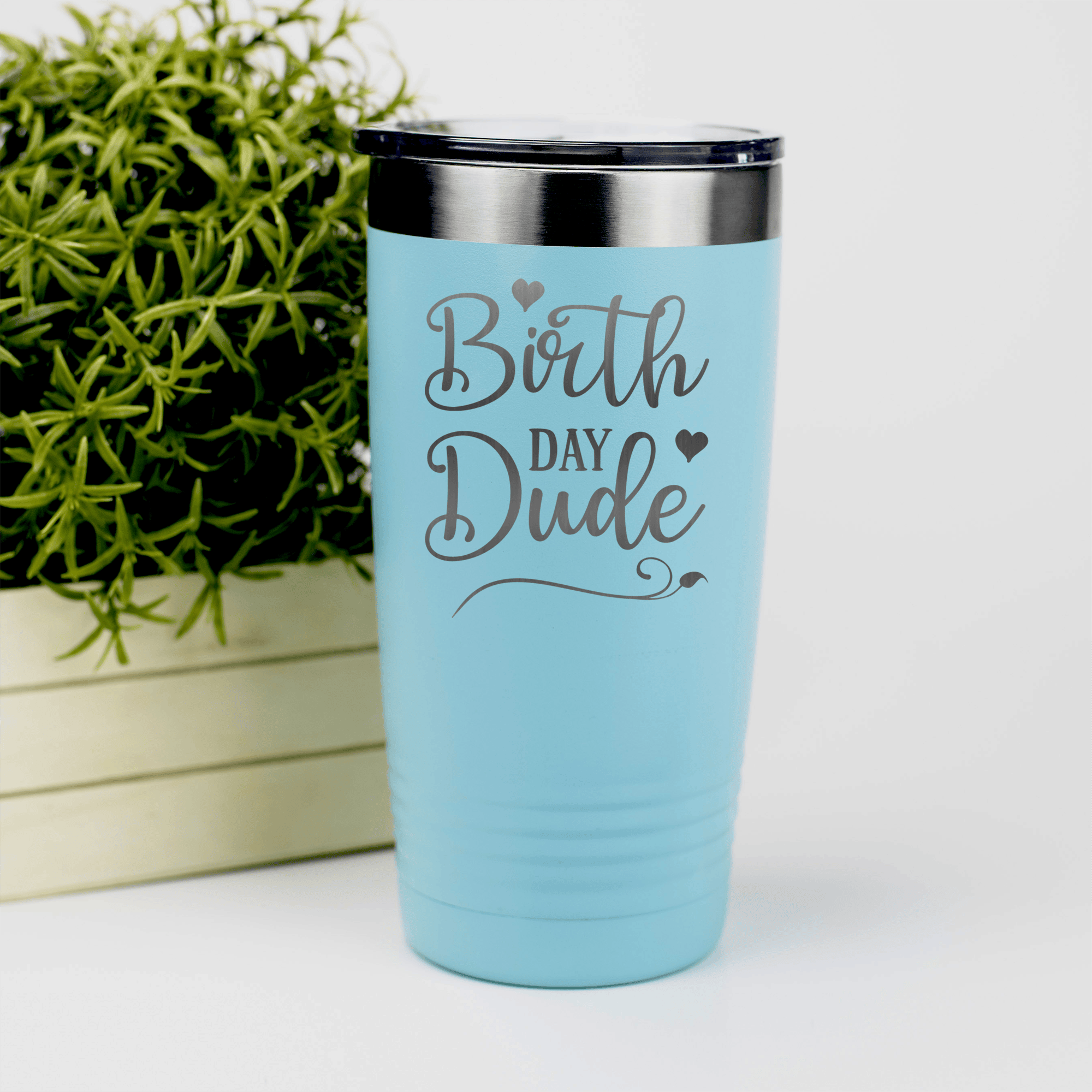 Teal birthday tumbler Birth Day Dude