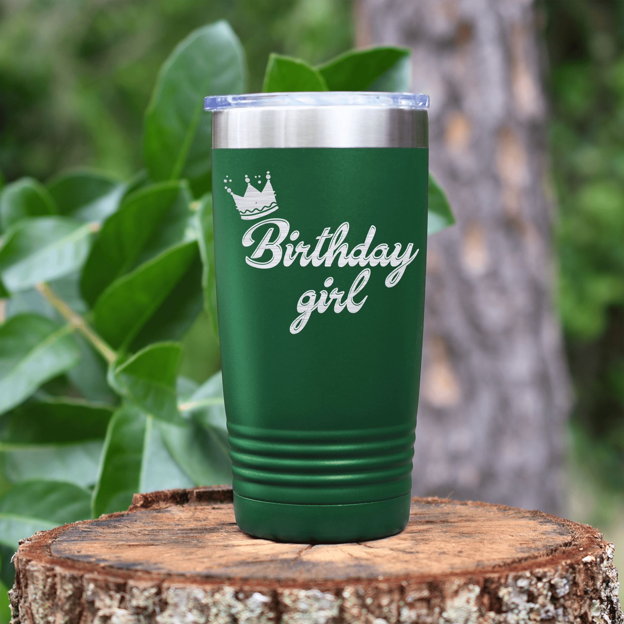 Green birthday tumbler Birthday Girl