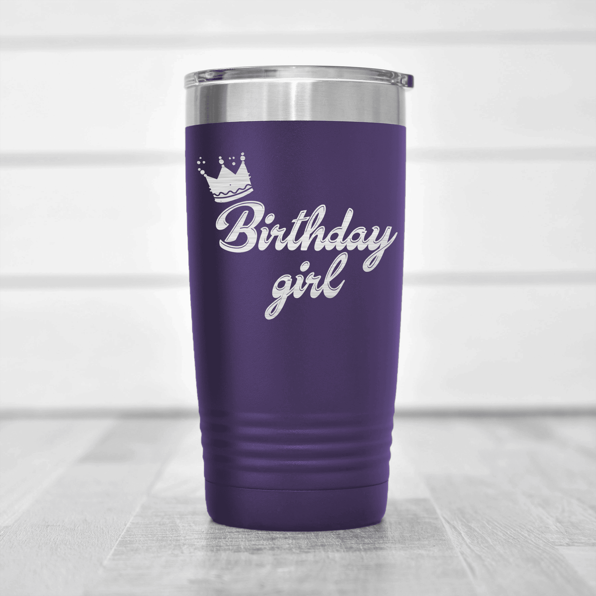 Purple birthday tumbler Birthday Girl