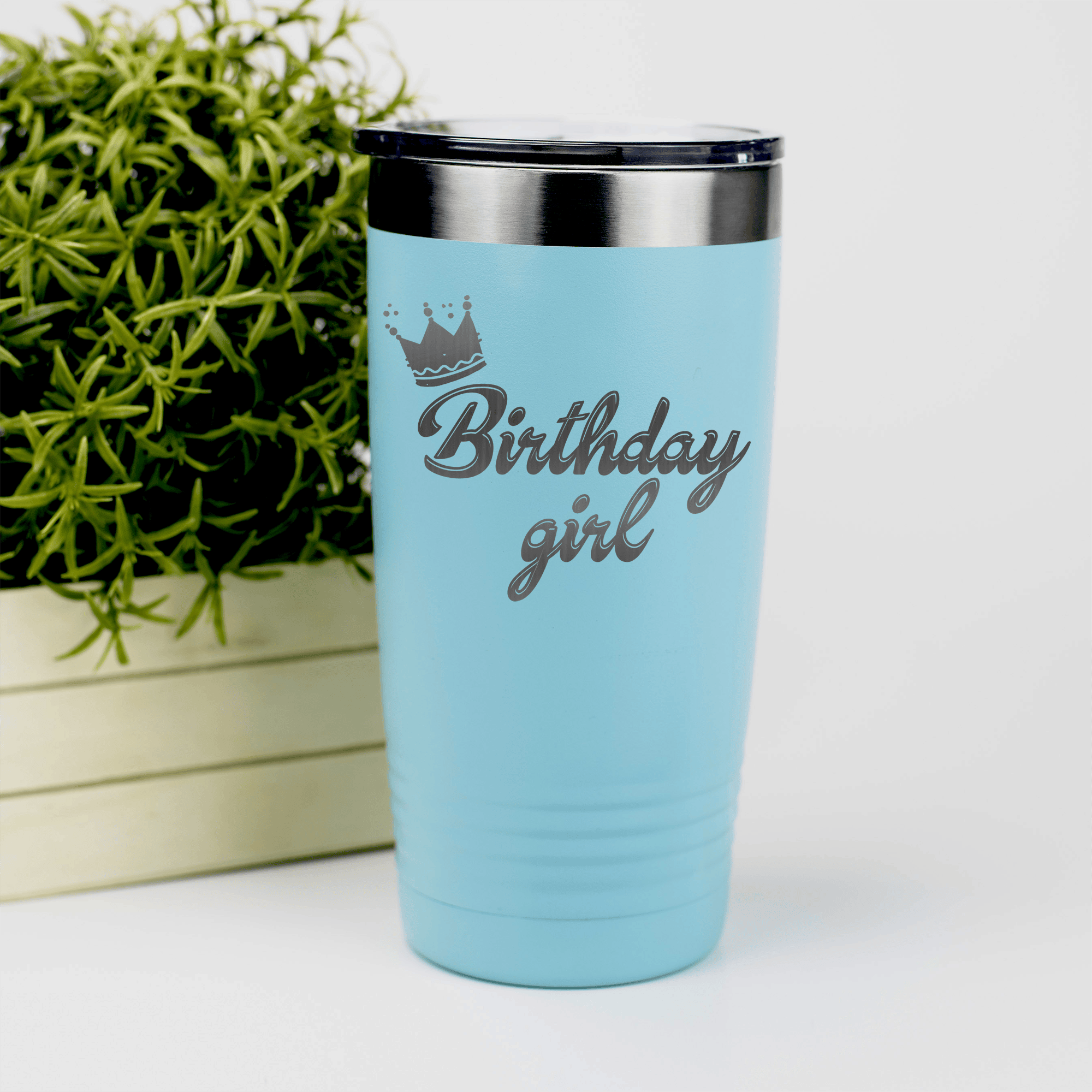 Teal birthday tumbler Birthday Girl