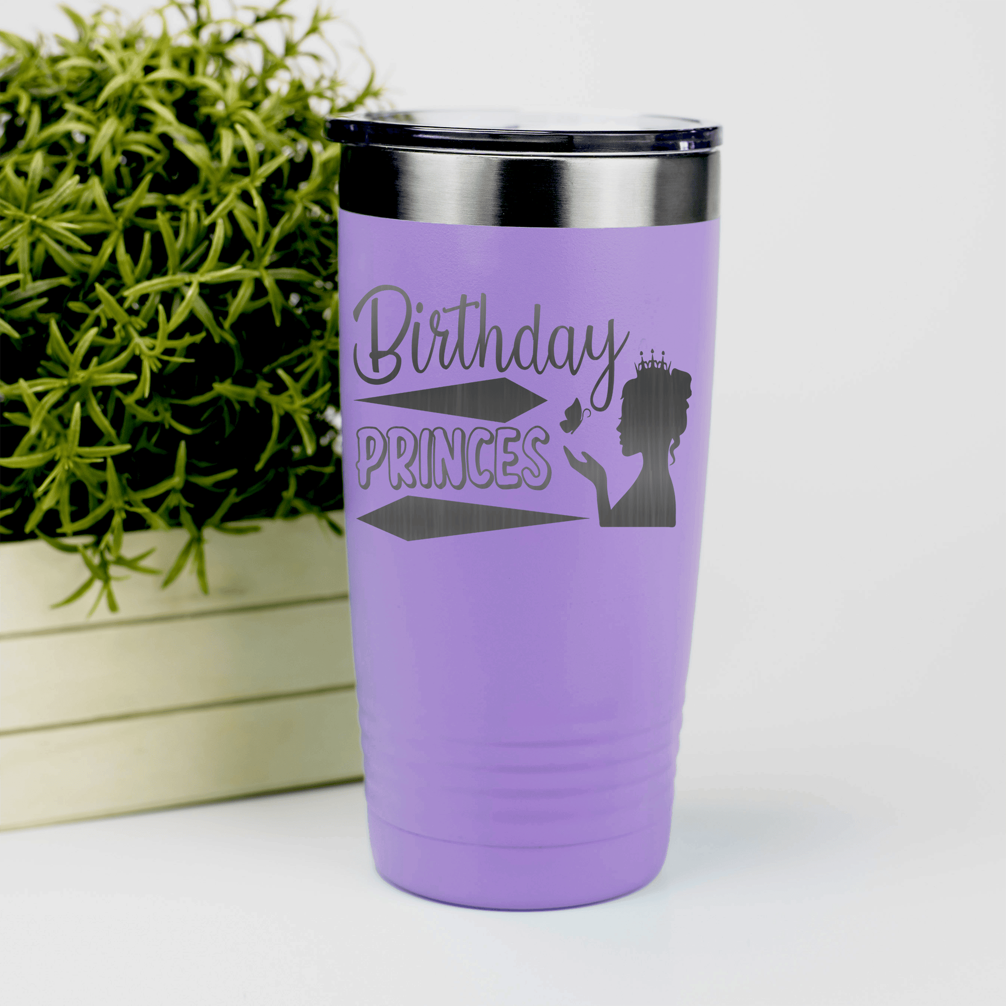 Light Purple birthday tumbler Birthday Princess Design