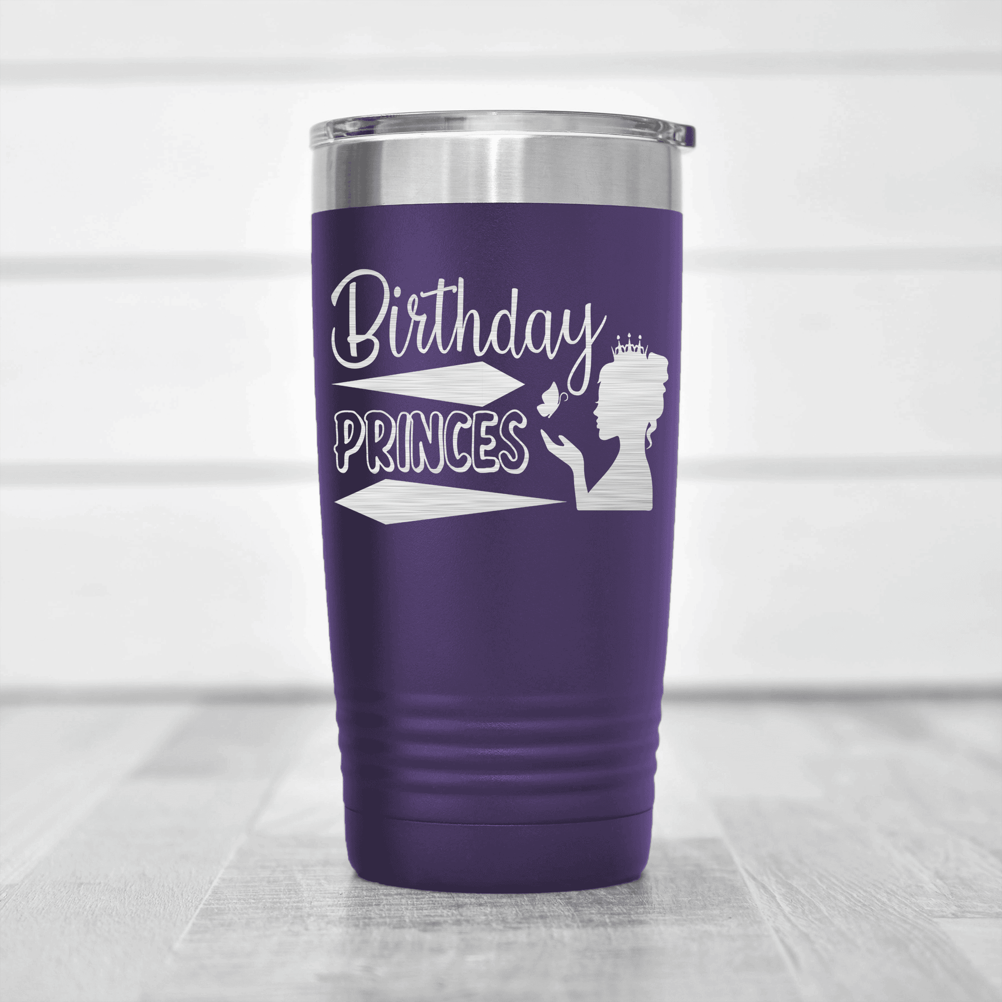 Purple birthday tumbler Birthday Princess Design