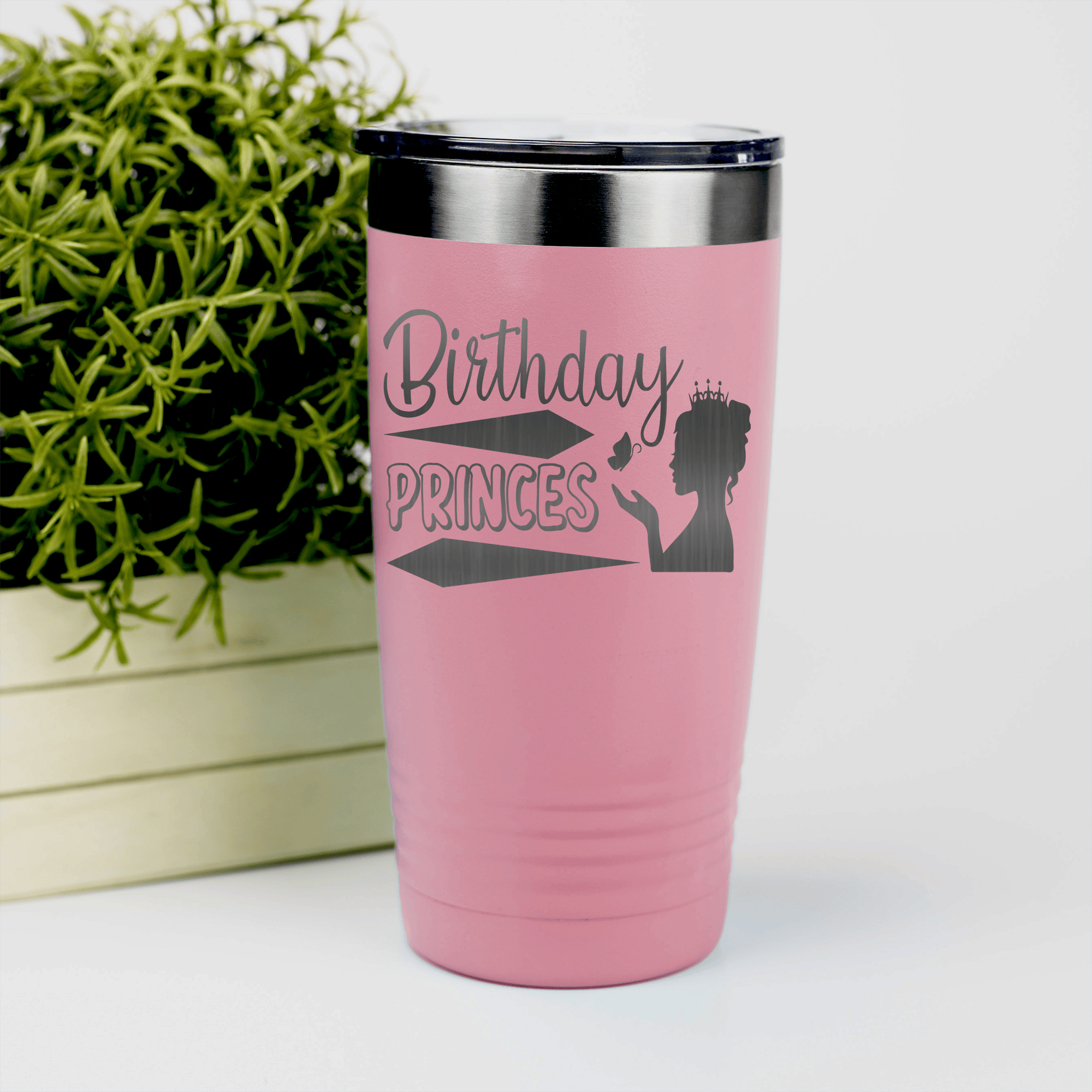 Salmon birthday tumbler Birthday Princess Design