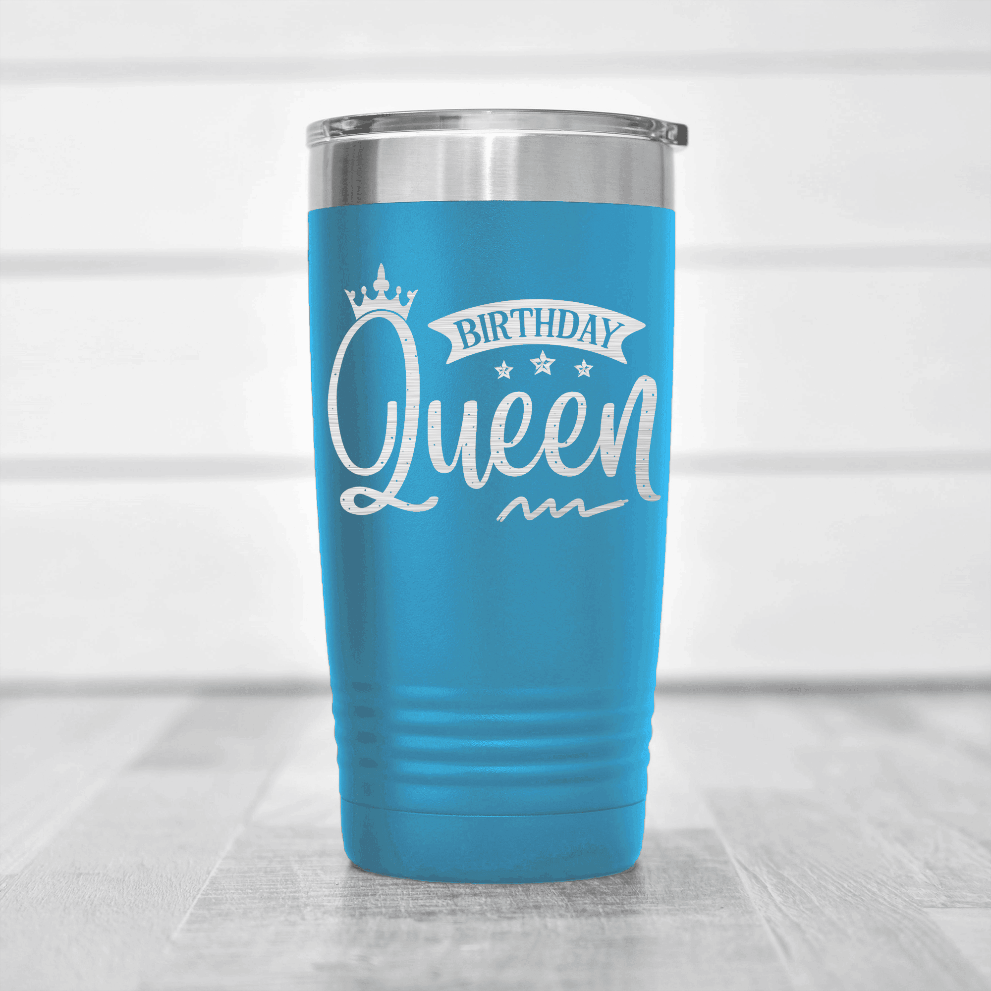 Light Blue birthday tumbler Birthday Queen