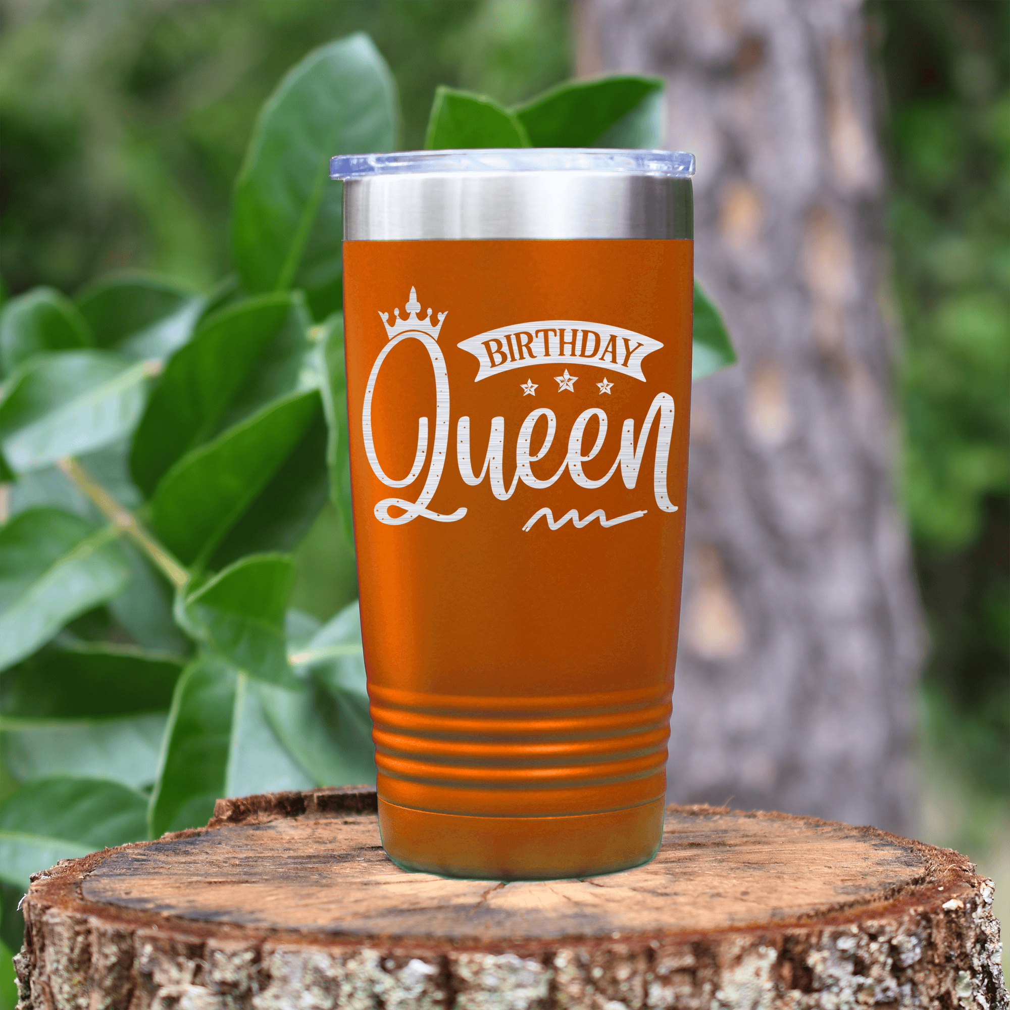 Orange birthday tumbler Birthday Queen