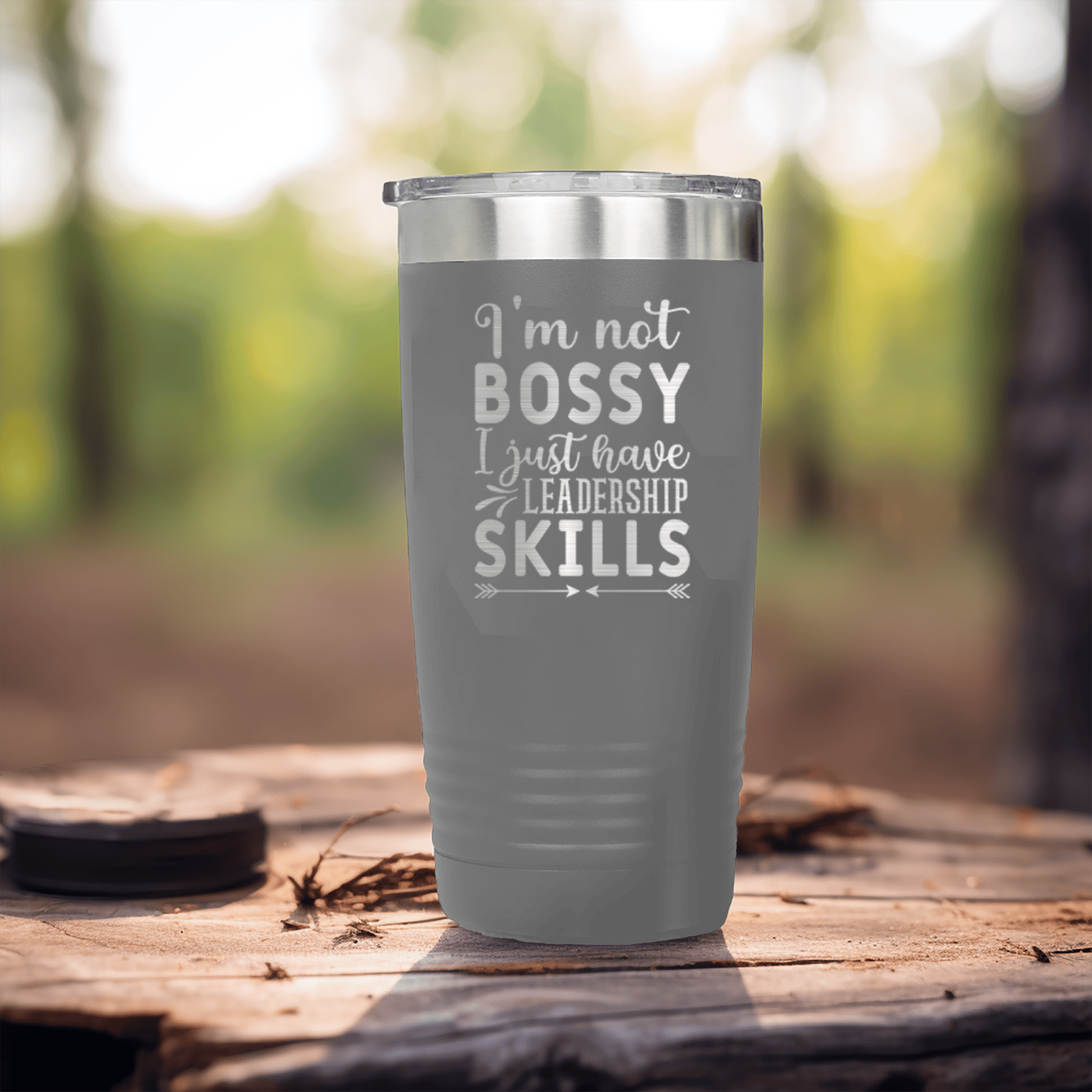 Grey pickelball tumbler Bossy Leader