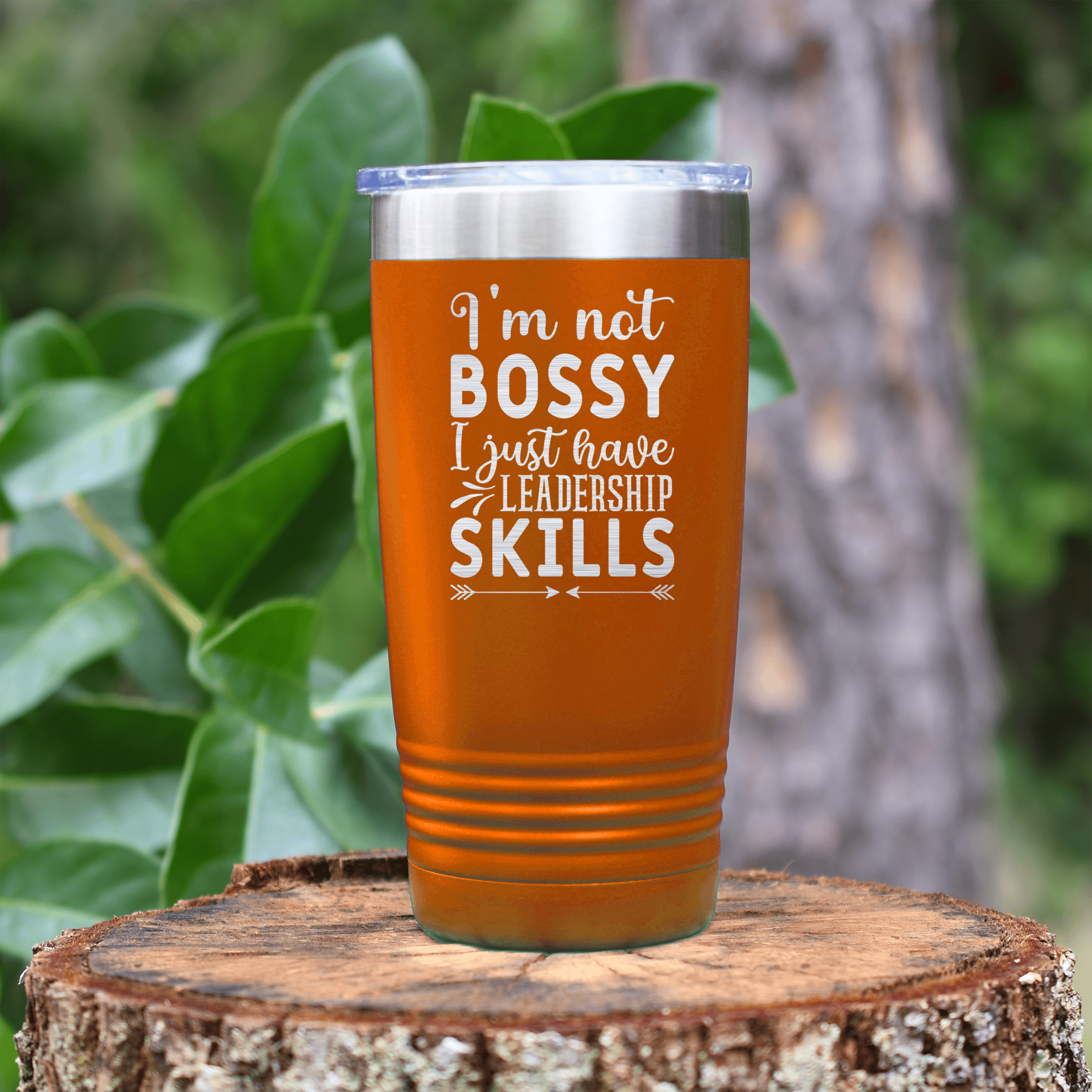 Orange pickelball tumbler Bossy Leader