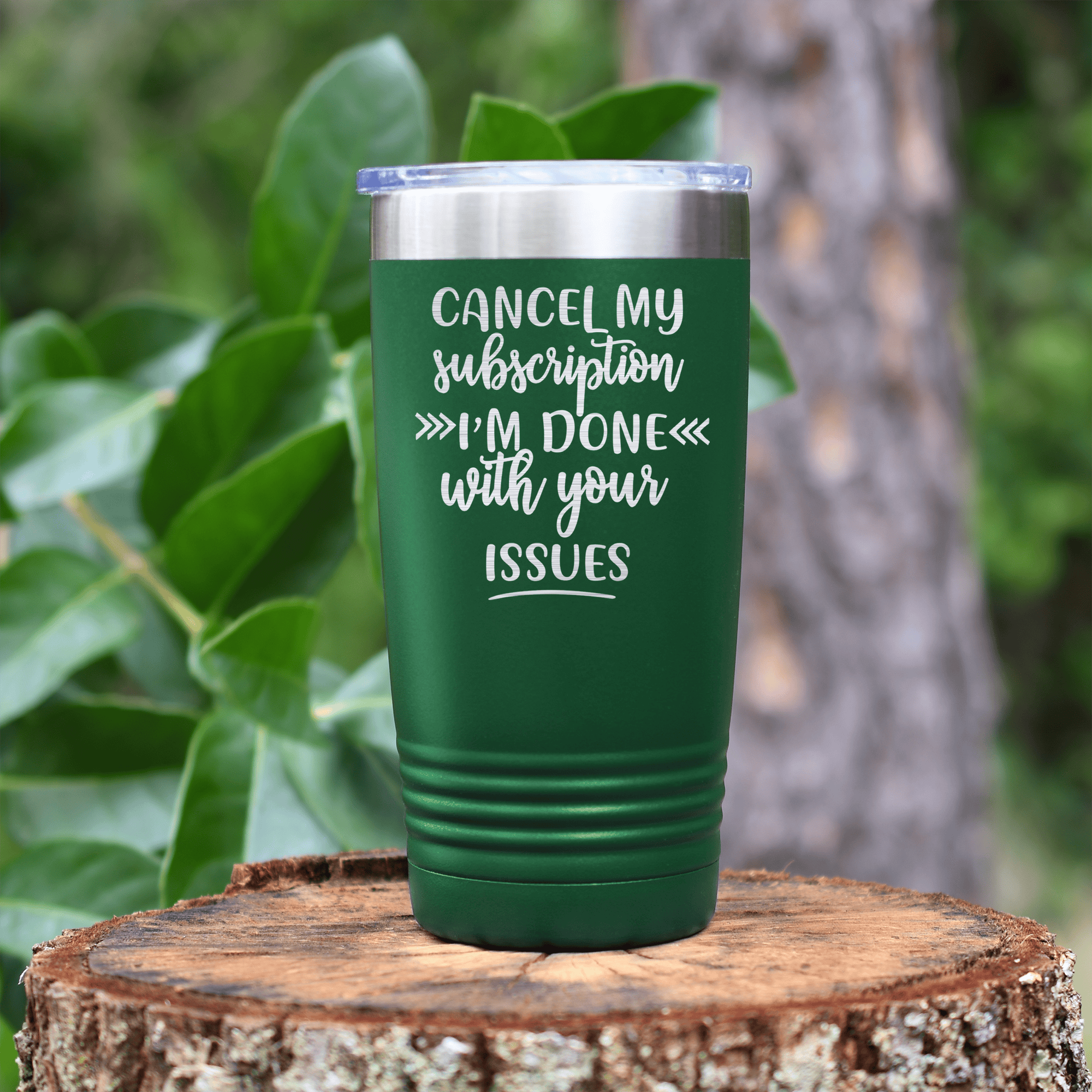 Green pickelball tumbler Cancel My Subs