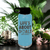 Light Blue Soccer Water Bottle With Celebrating Scores And Teamwork Design