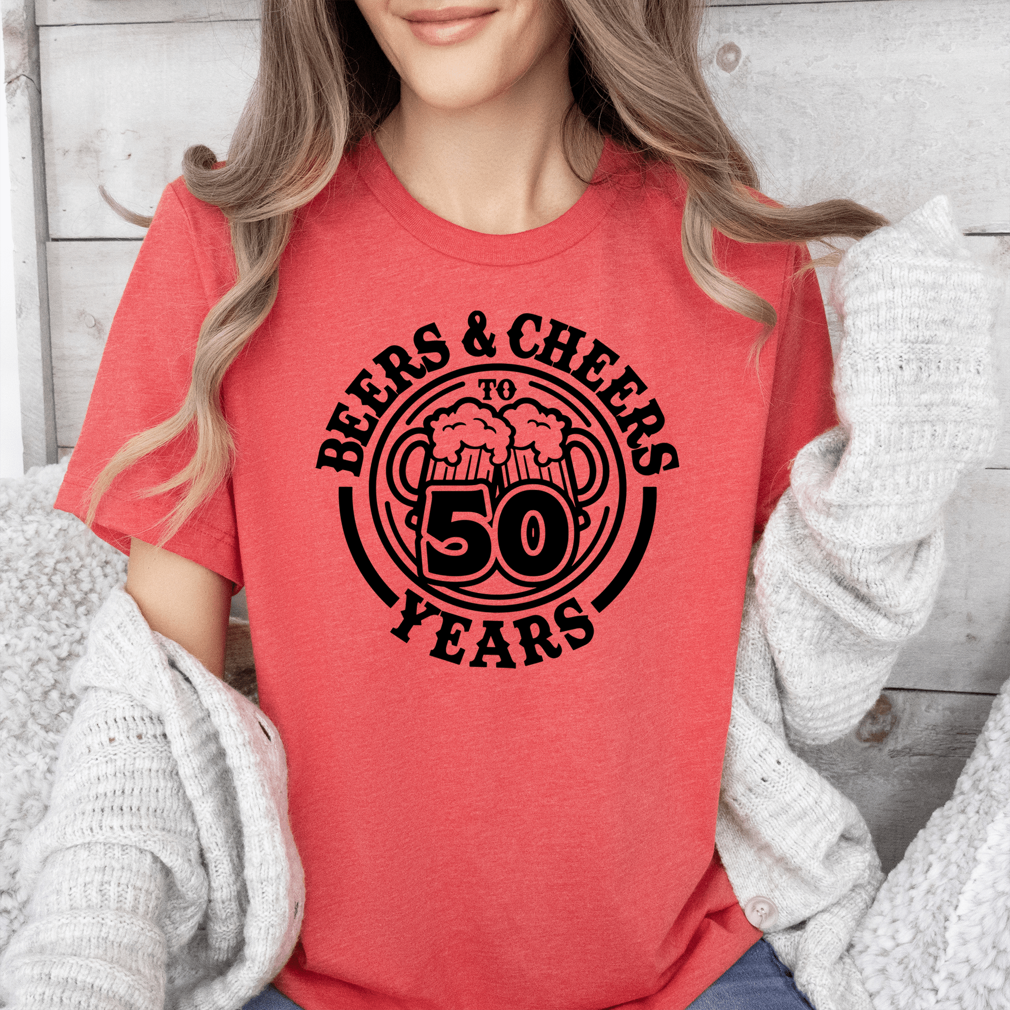 Cheers And Beers 50 Womens T Shirt