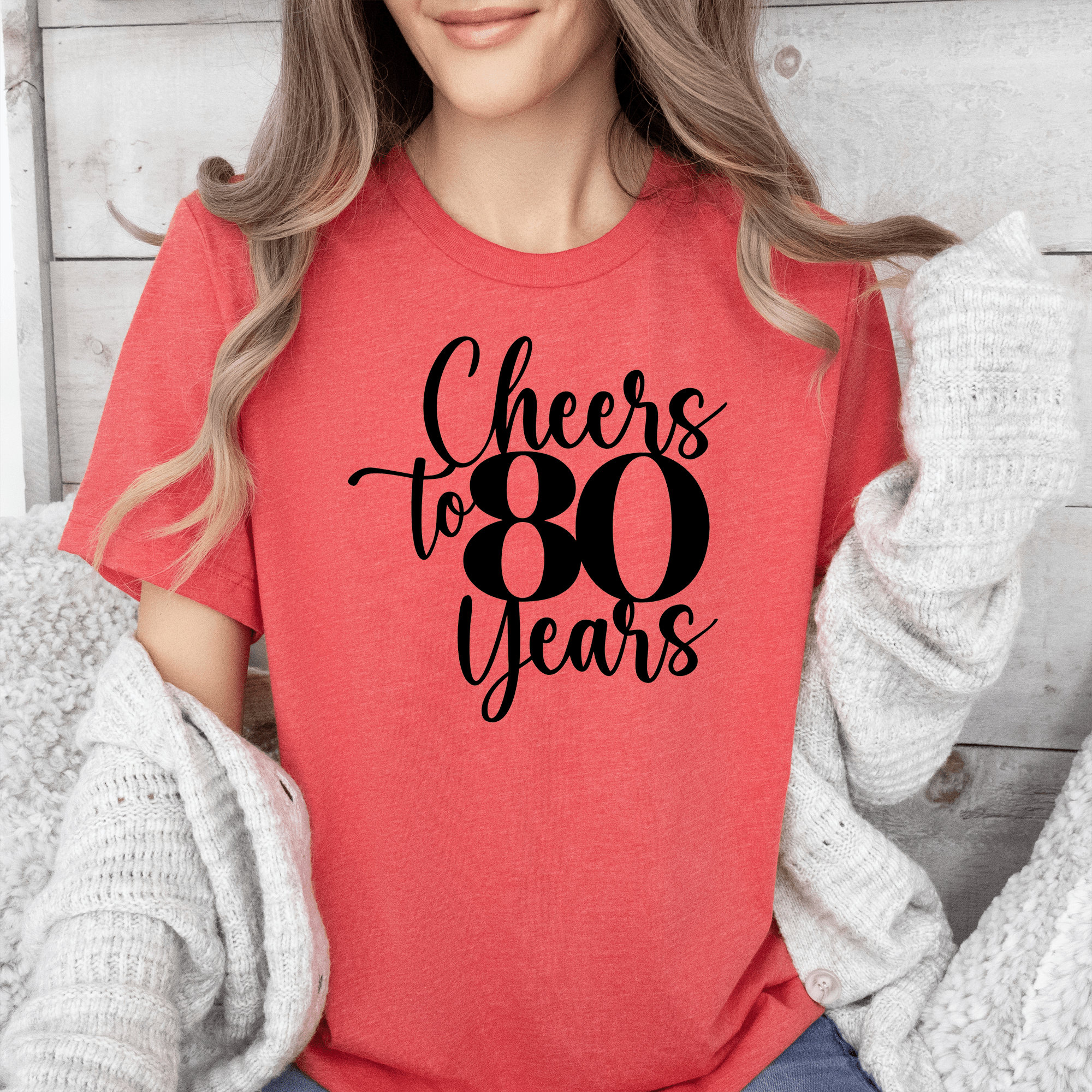 Cheers To Eighty Years Womens T Shirt