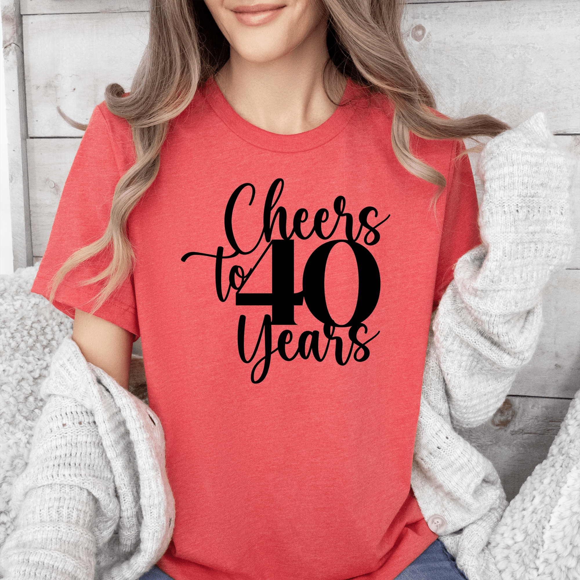 Cheers To Fourty Years Womens T Shirt