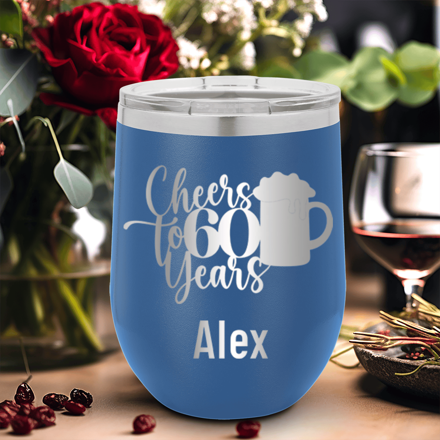 Cheers To Sixty Beer Wine Tumbler