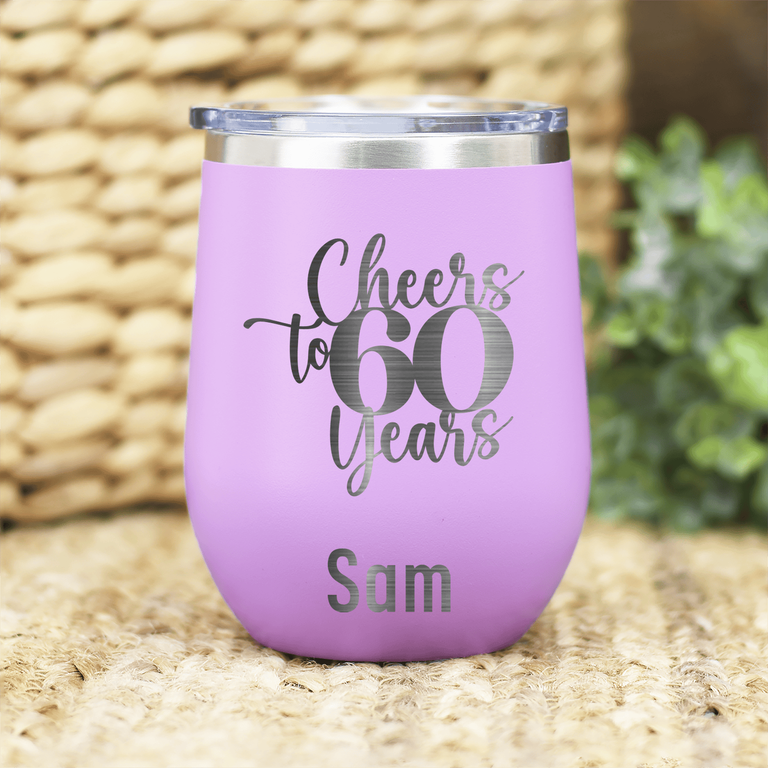 Cheers To Sixty Years Wine Tumbler