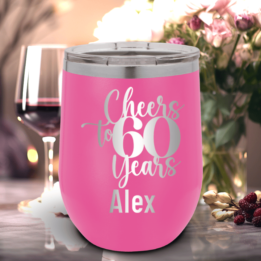 Cheers To Sixty Years Wine Tumbler