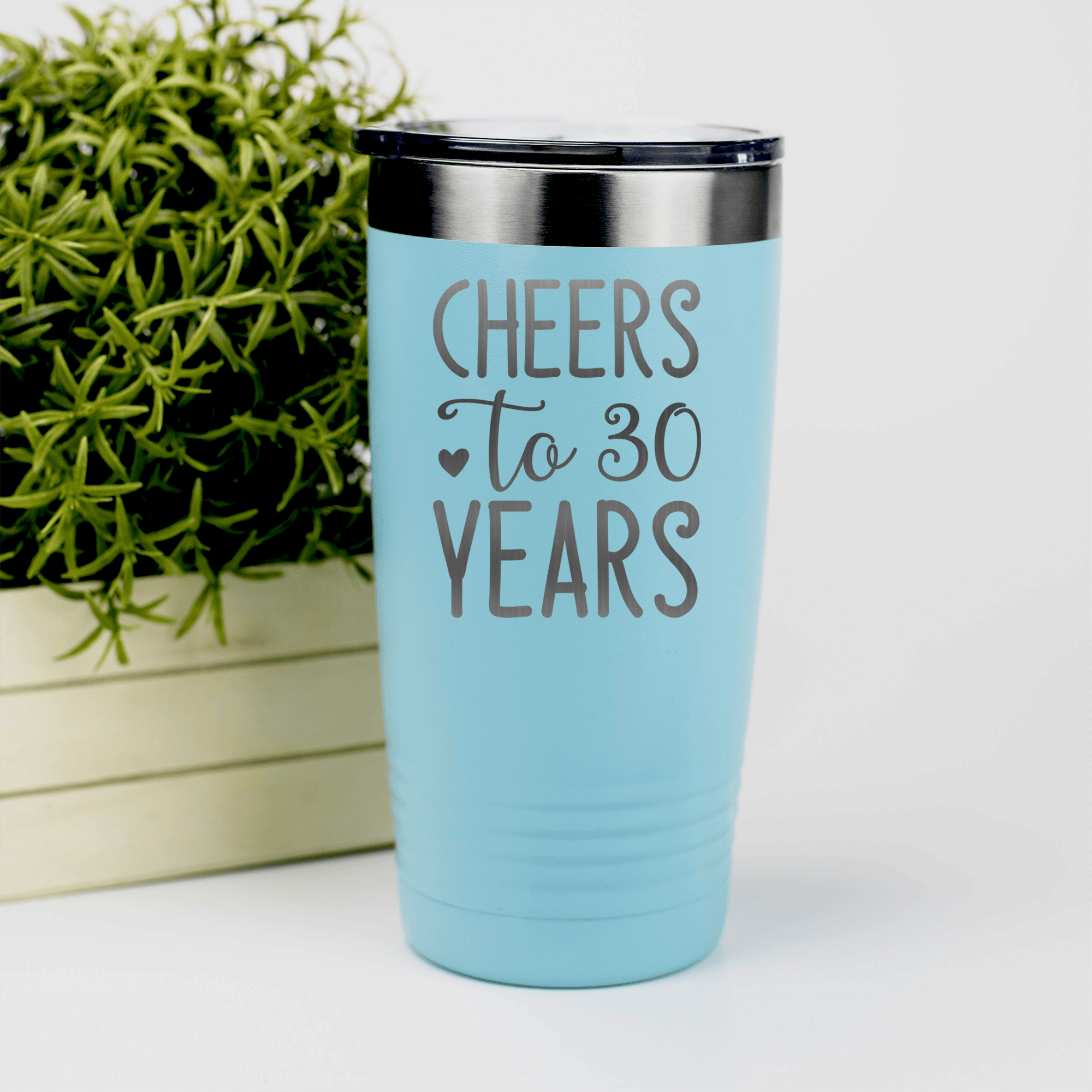 Teal birthday tumbler Cheers To Thirty