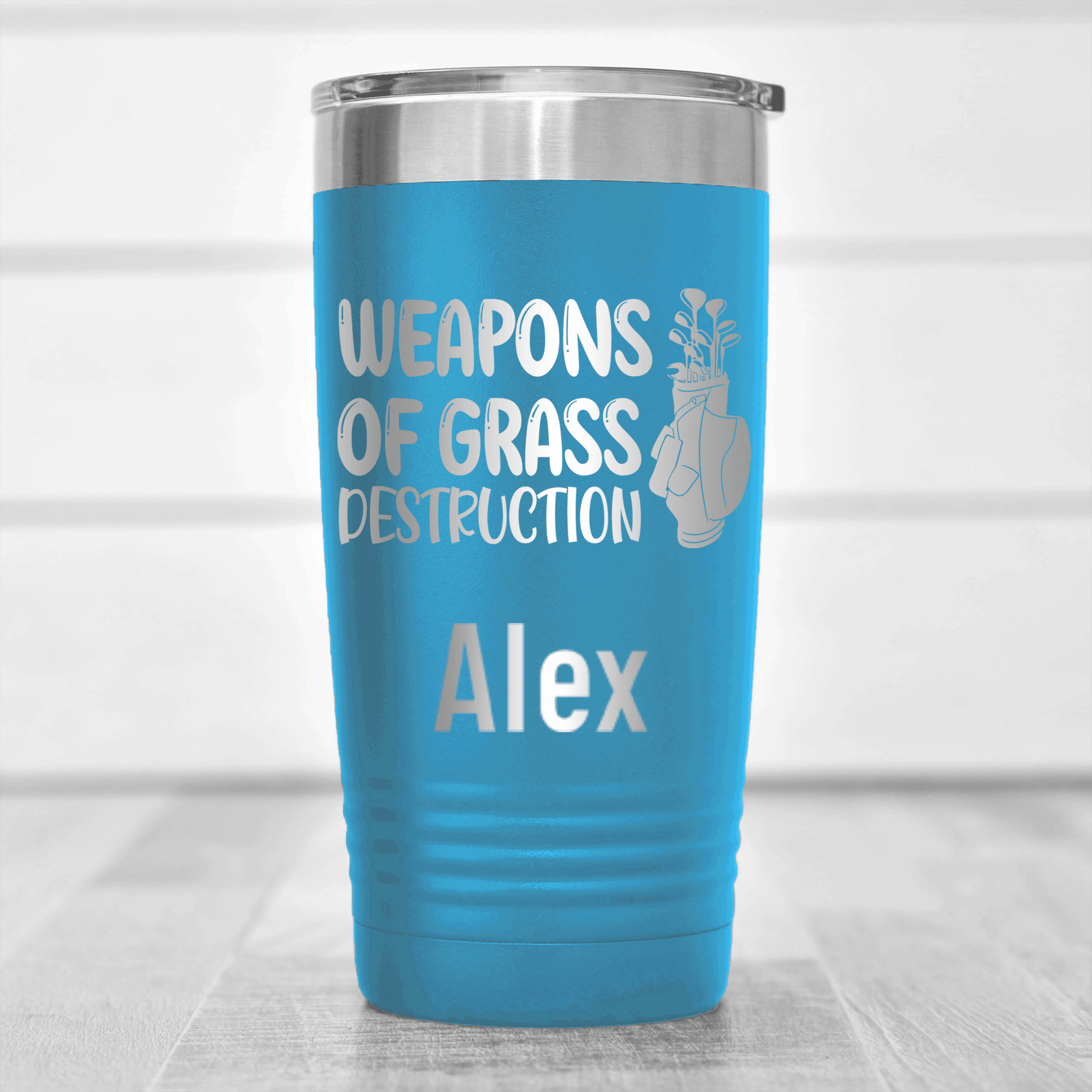 Light Blue Golf Gifts For Her Tumbler With Choose Your Club Design