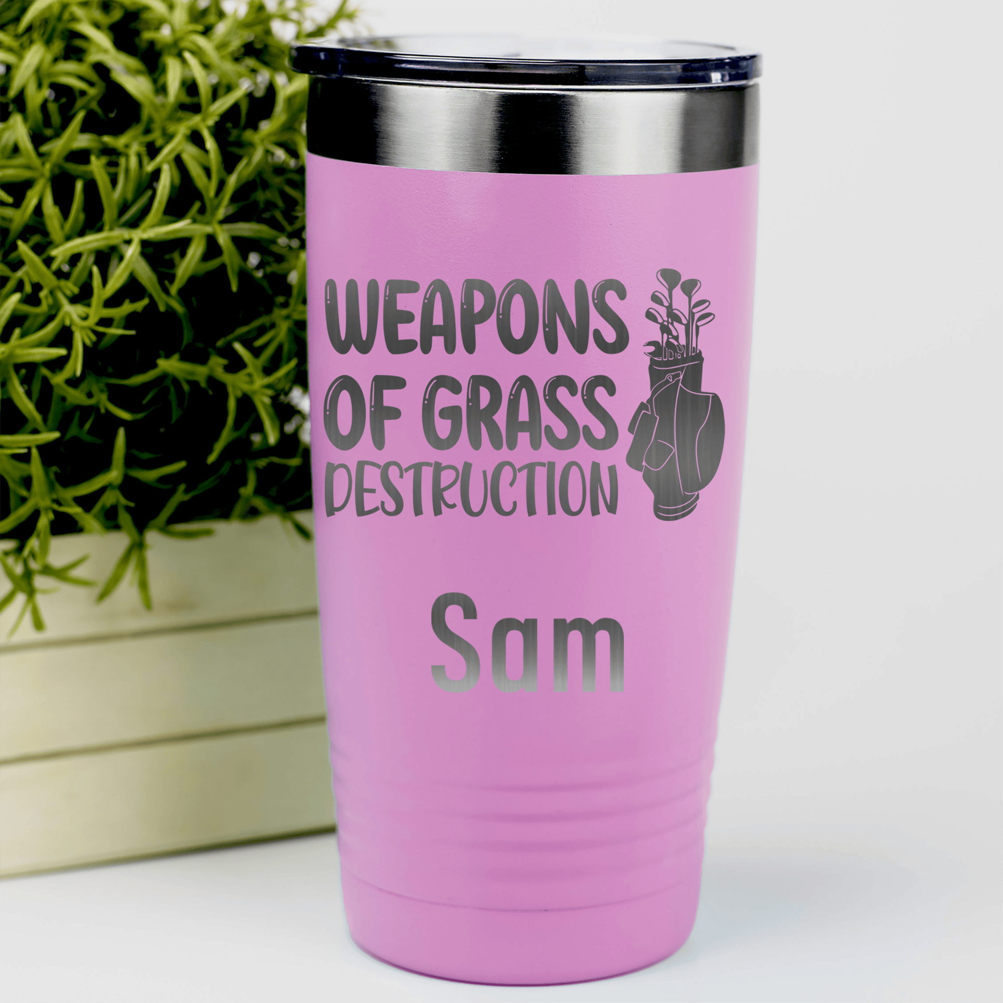 Pink Golf Gifts For Her Tumbler With Choose Your Club Design