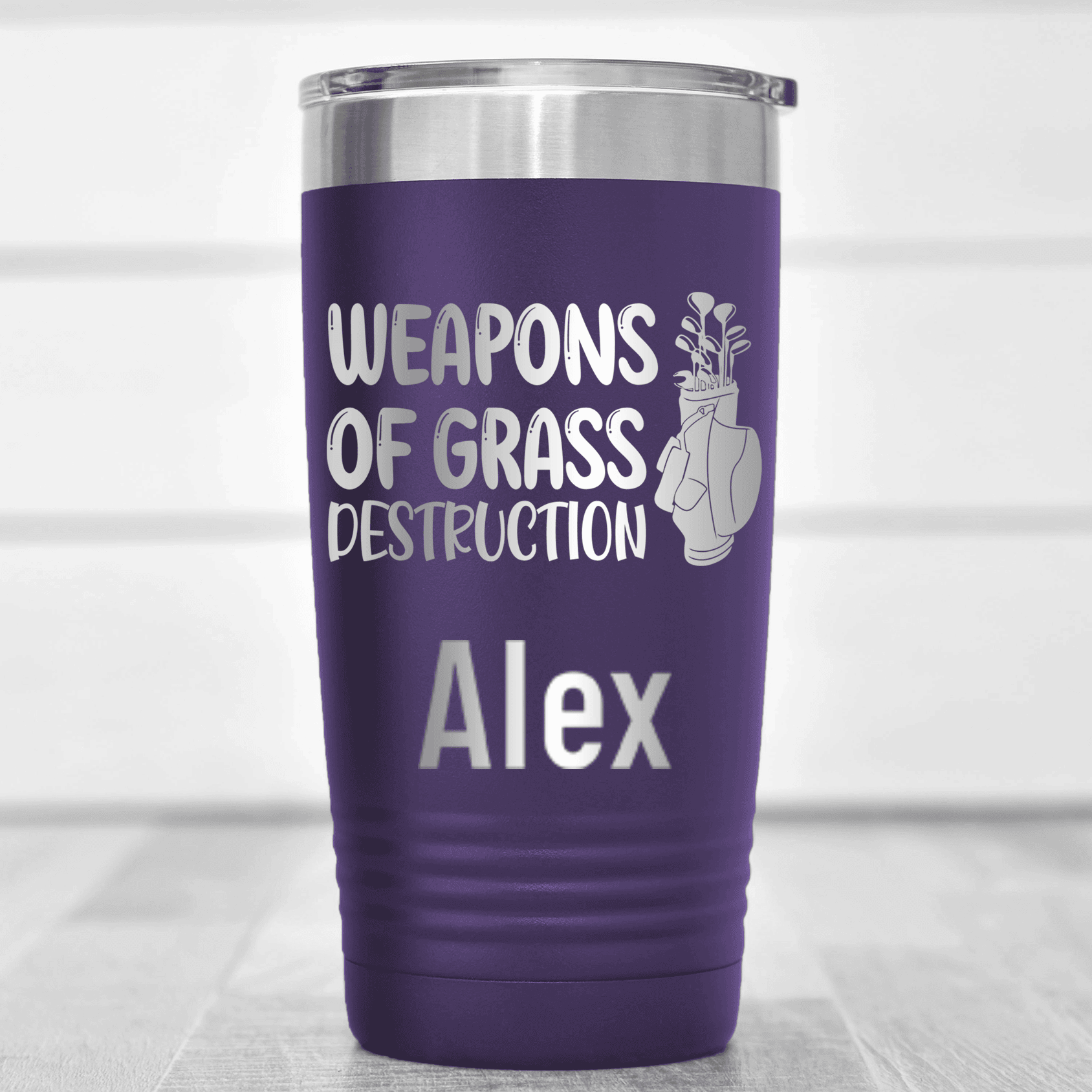 Purple Golf Gifts For Her Tumbler With Choose Your Club Design