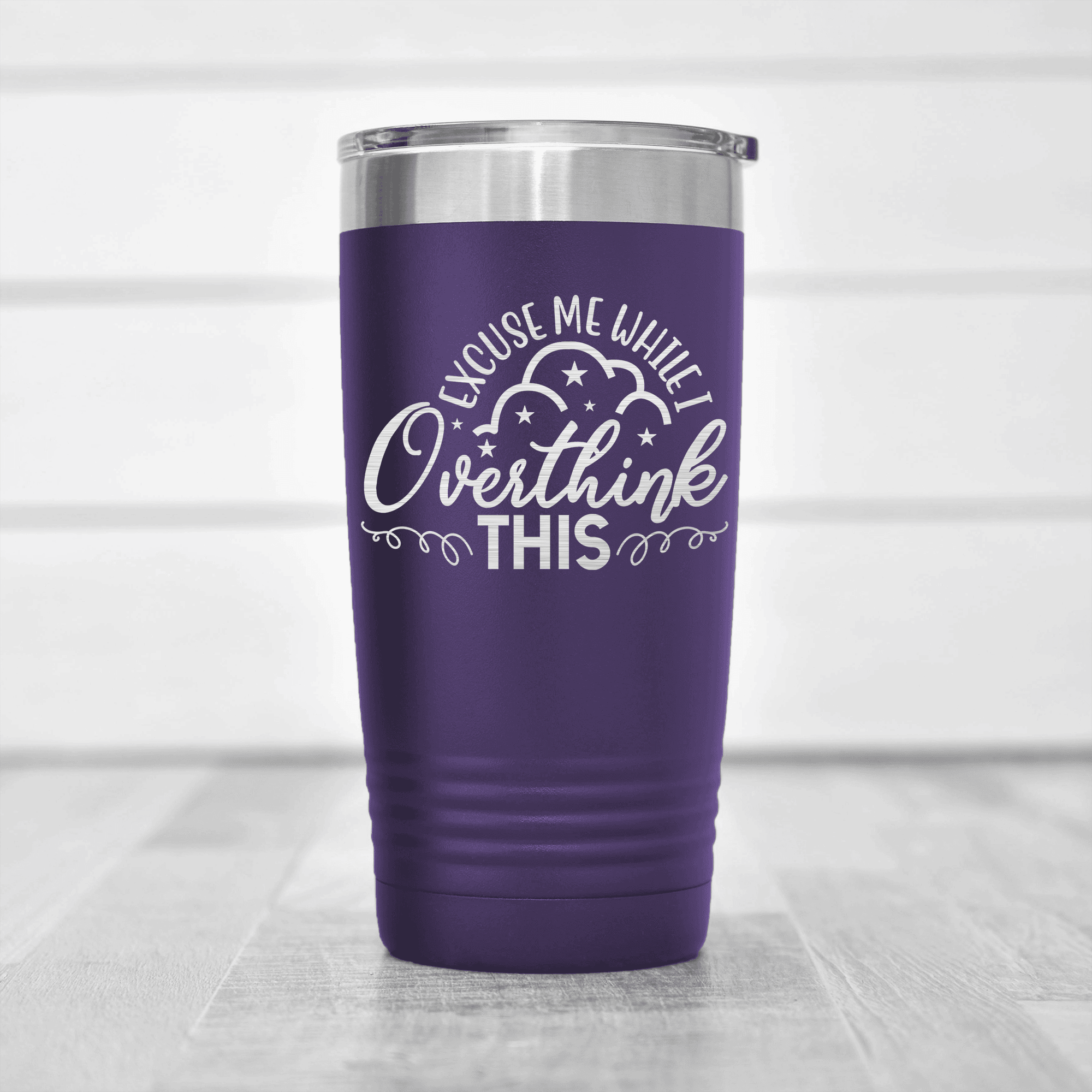 Purple pickelball tumbler Chronic Overthinker