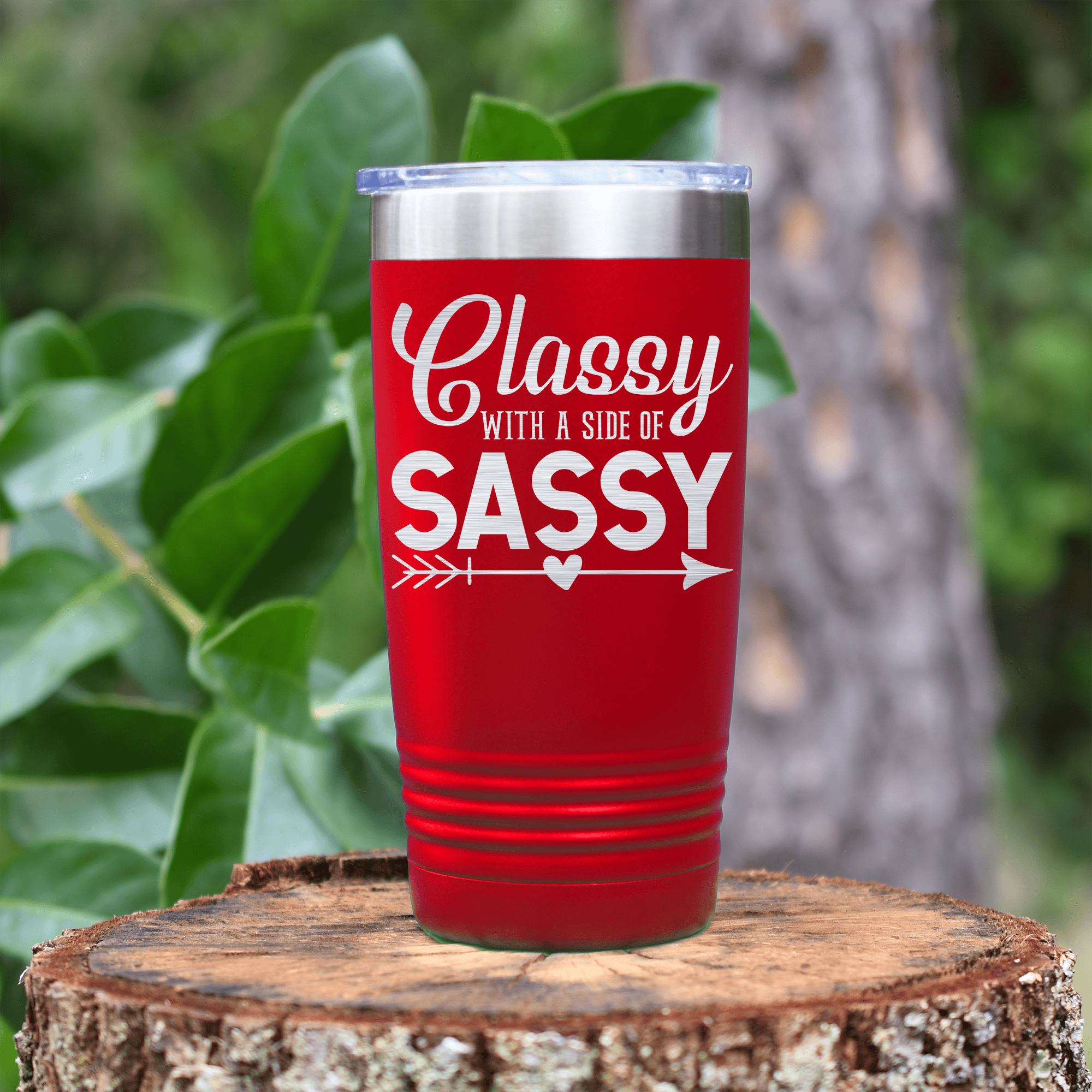 Red pickelball tumbler Classy And Sassy