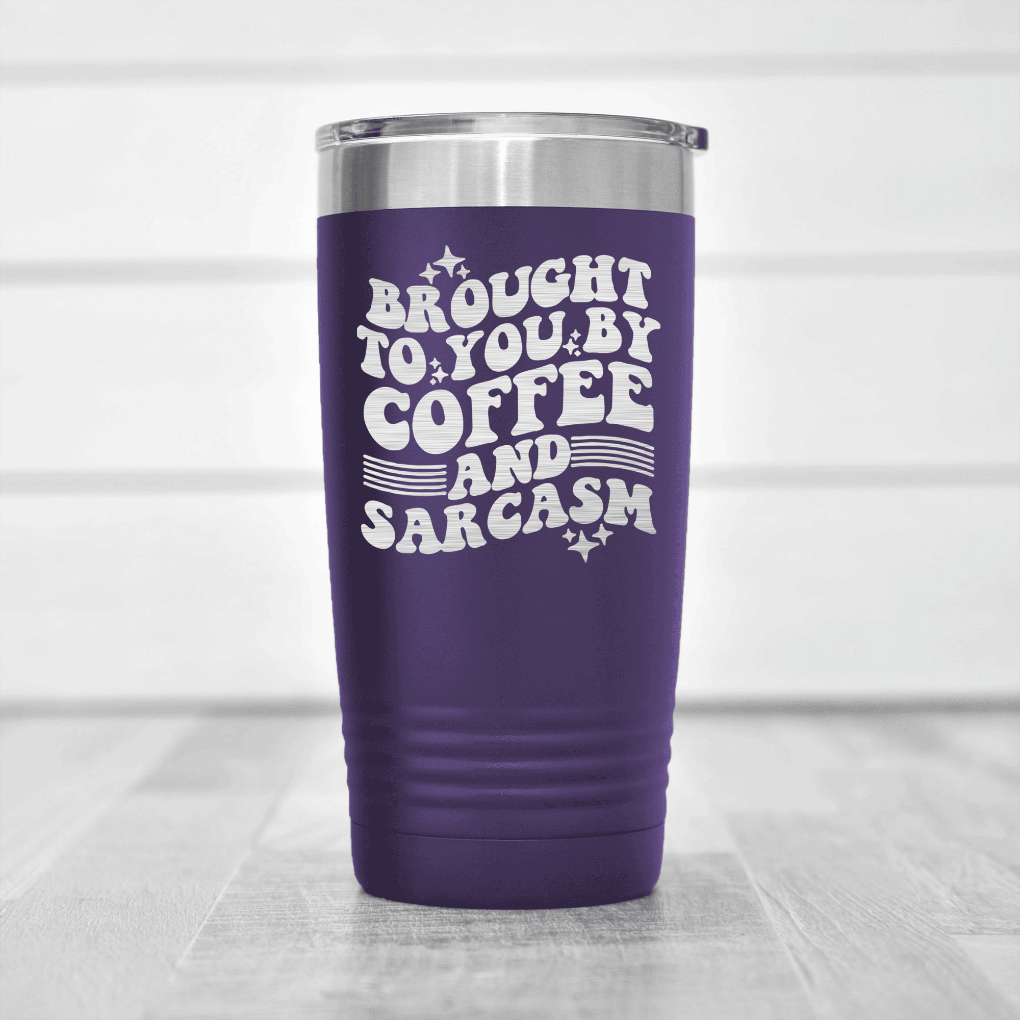 Purple pickelball tumbler Coffee And Sarcasm