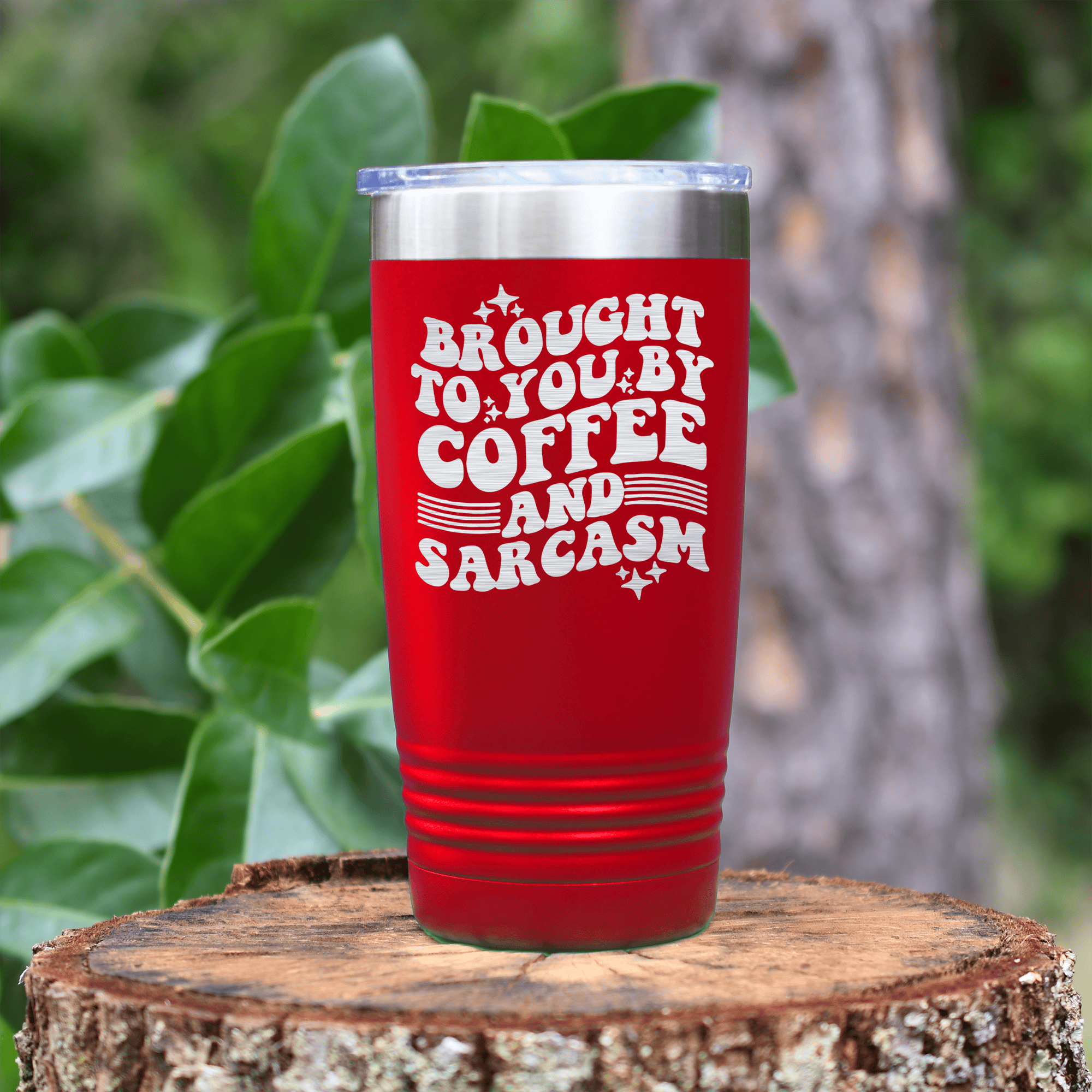 Red pickelball tumbler Coffee And Sarcasm