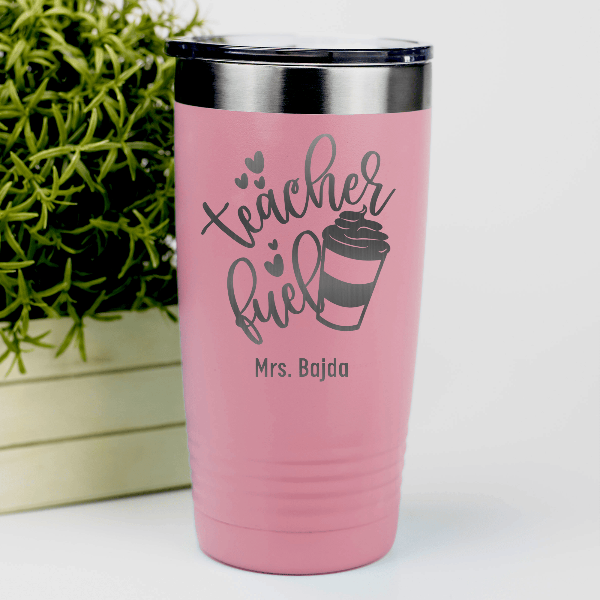 Salmon Teacher Tumbler With Coffee Is My Fuel Design