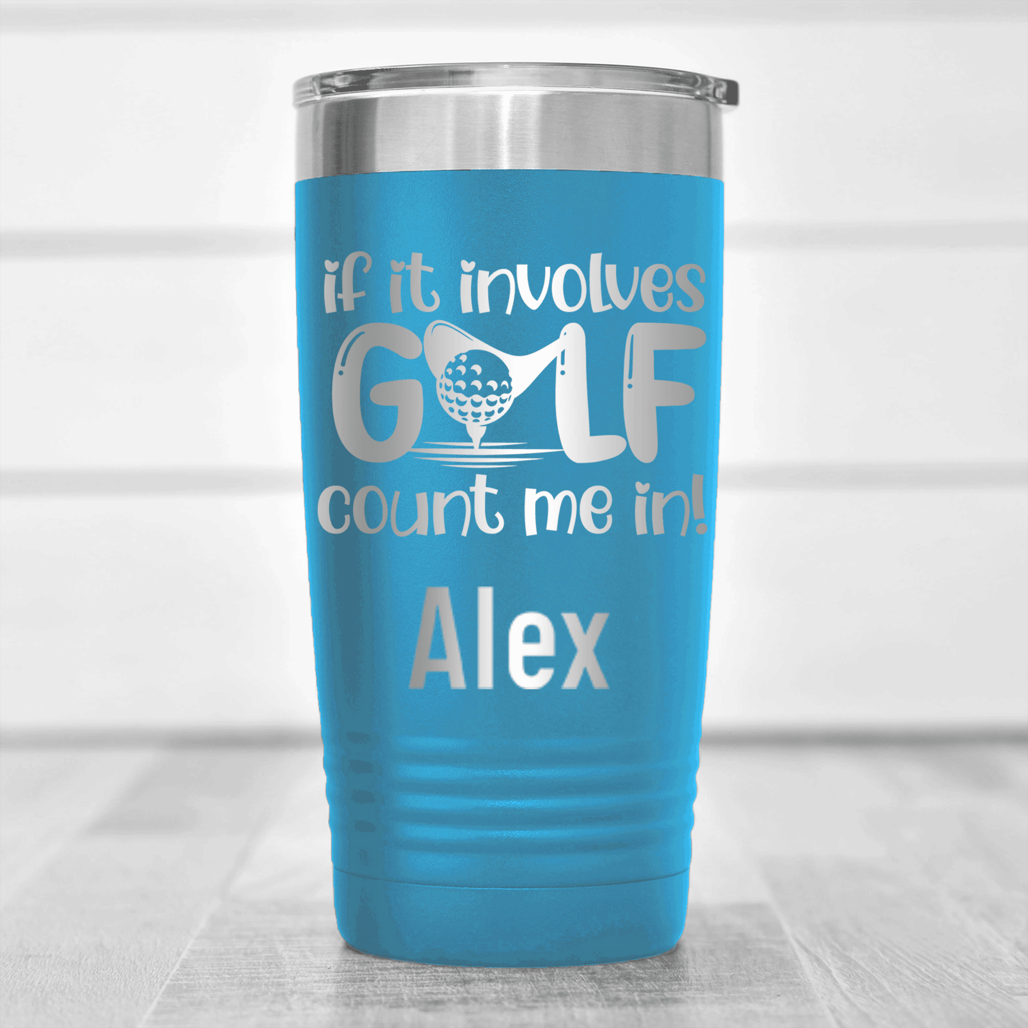 Light Blue Golf Gifts For Her Tumbler With Count This Girl In Design