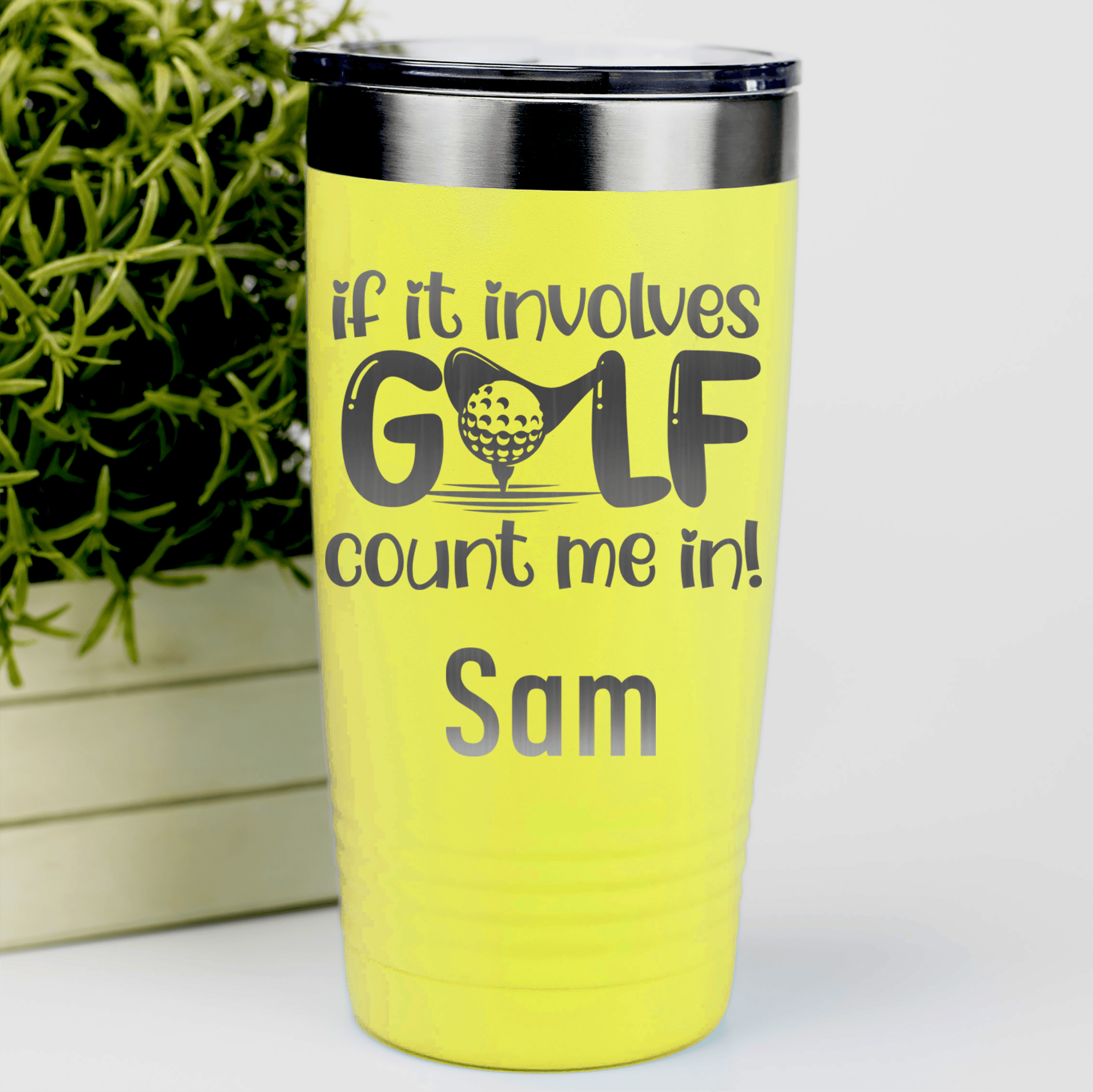 Yellow Golf Gifts For Her Tumbler With Count This Girl In Design