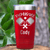 Red Pickleball Tumbler With Crossing Swords Design