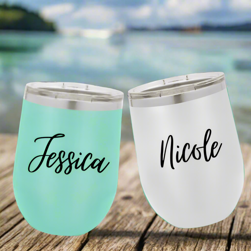 Custom Wine Insulated wine tumbler with Name