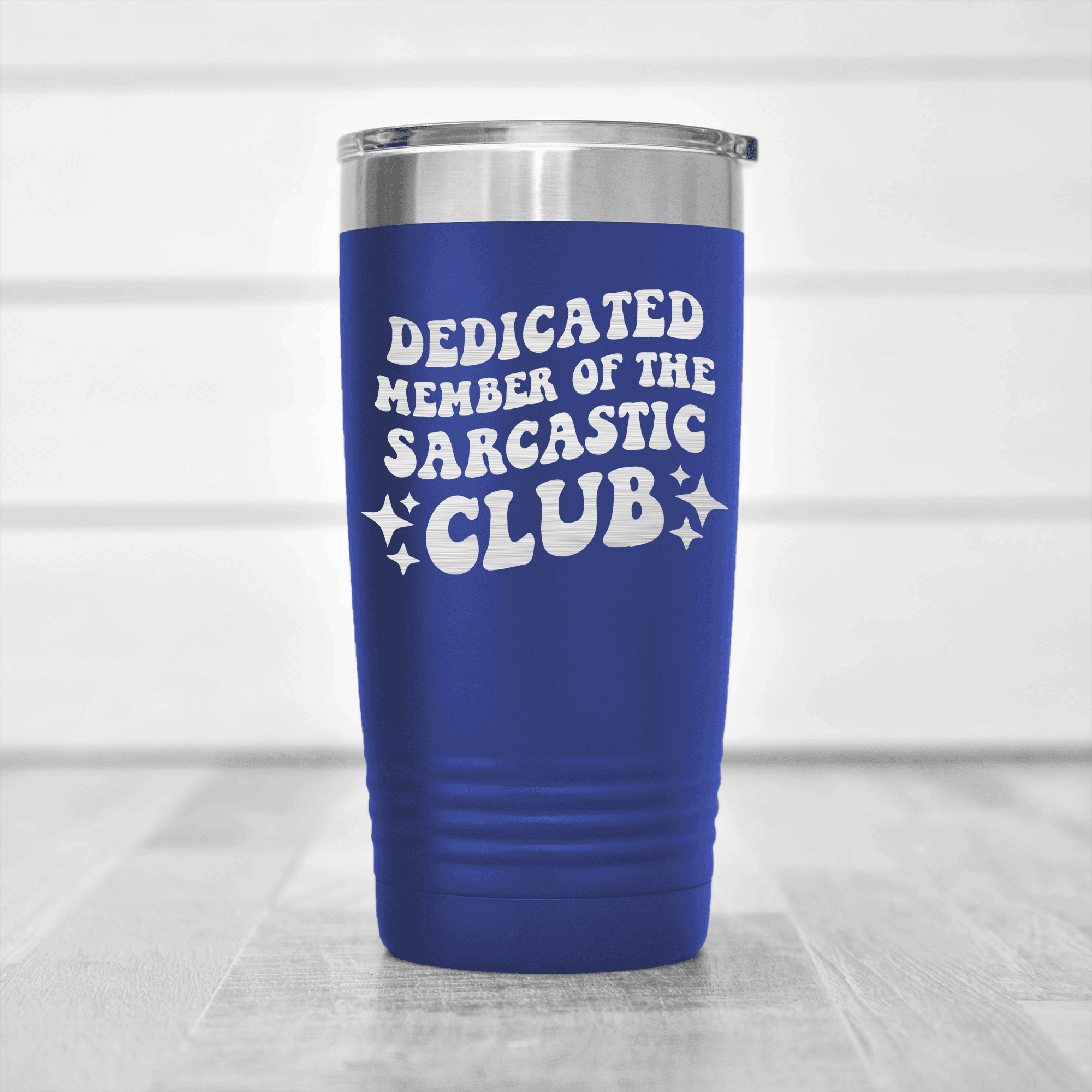 Blue pickelball tumbler Dedicated Sarcasm Club